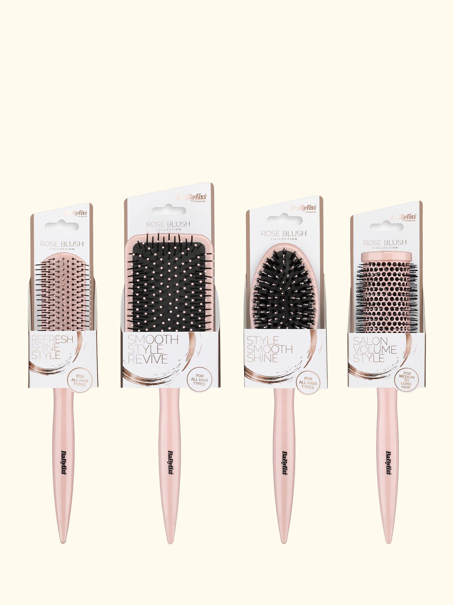 Round Thermal Brush Hair Styler Accessory, Rose Blush