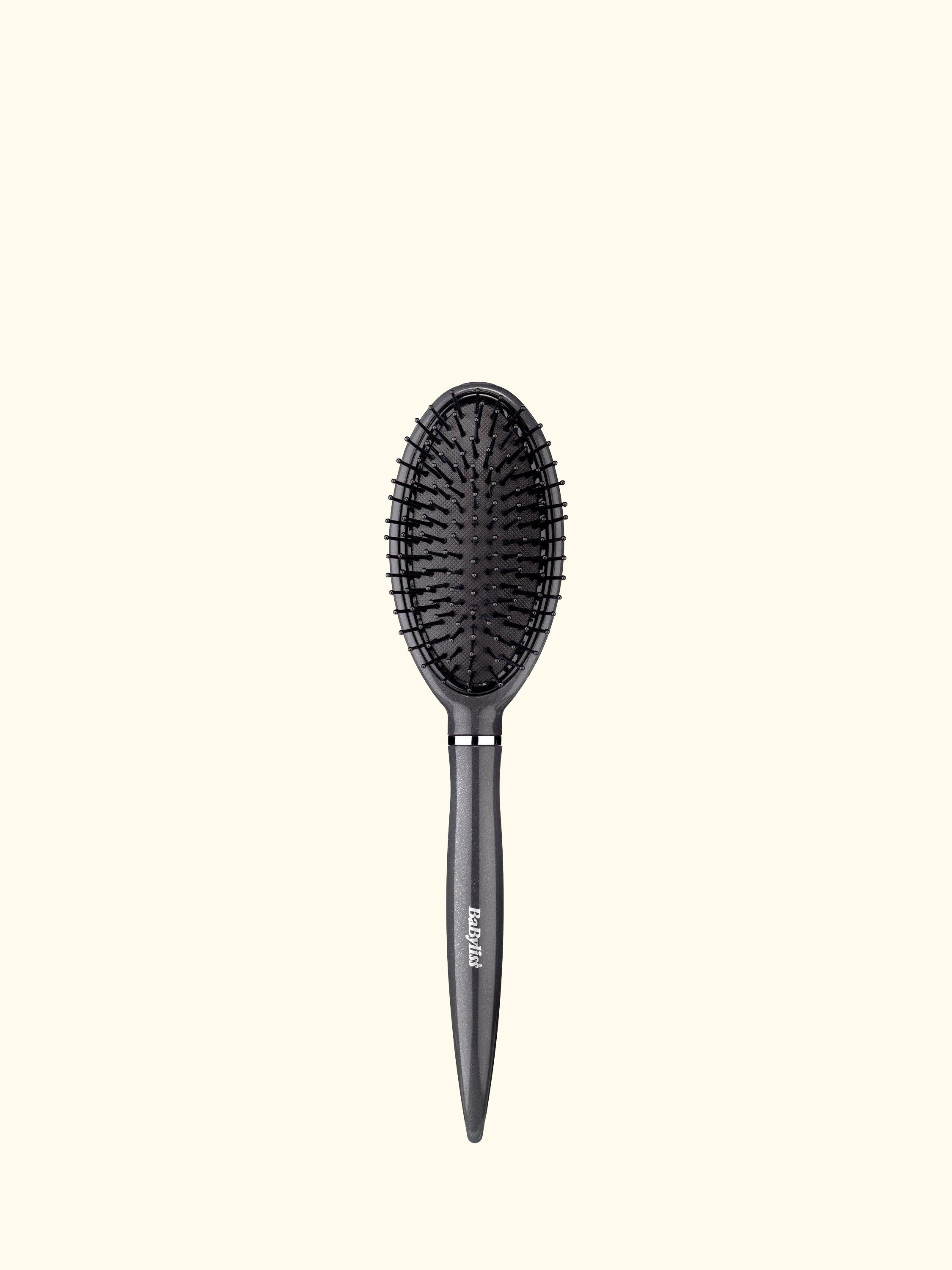 Diamond Cushion Brush Hair Styler Accessory, Black