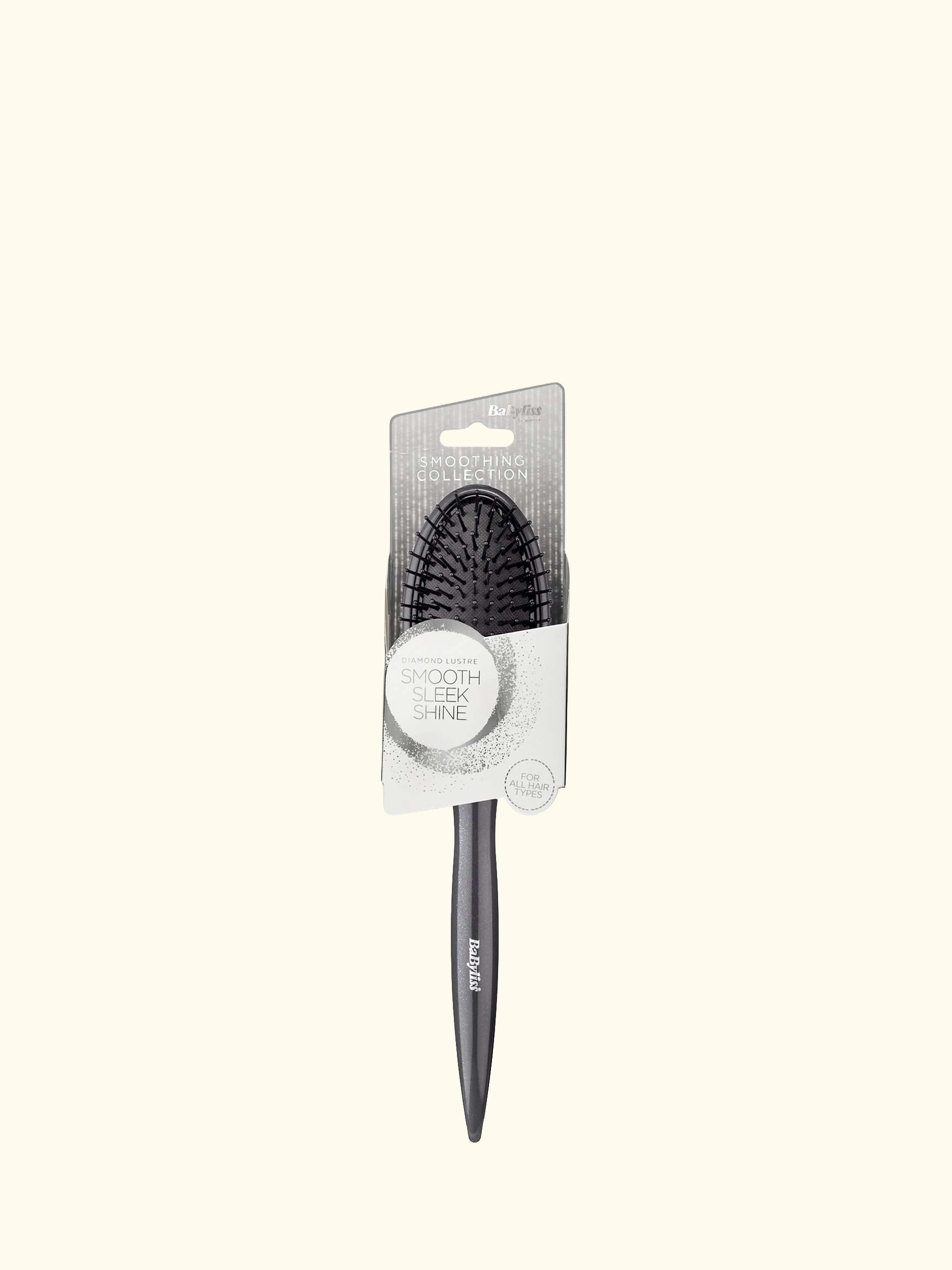 Diamond Cushion Brush Hair Styler Accessory, Black