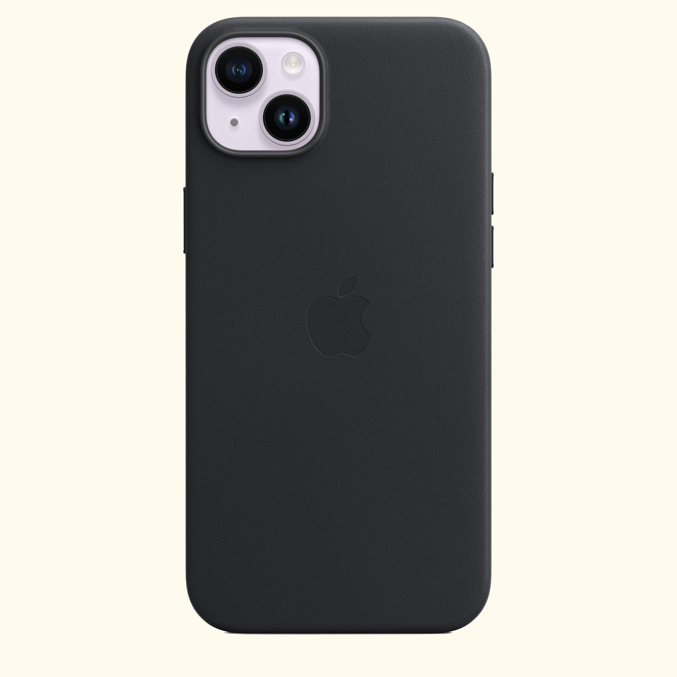 Leather Case with MagSafe for iPhone 14 Plus, Midnight