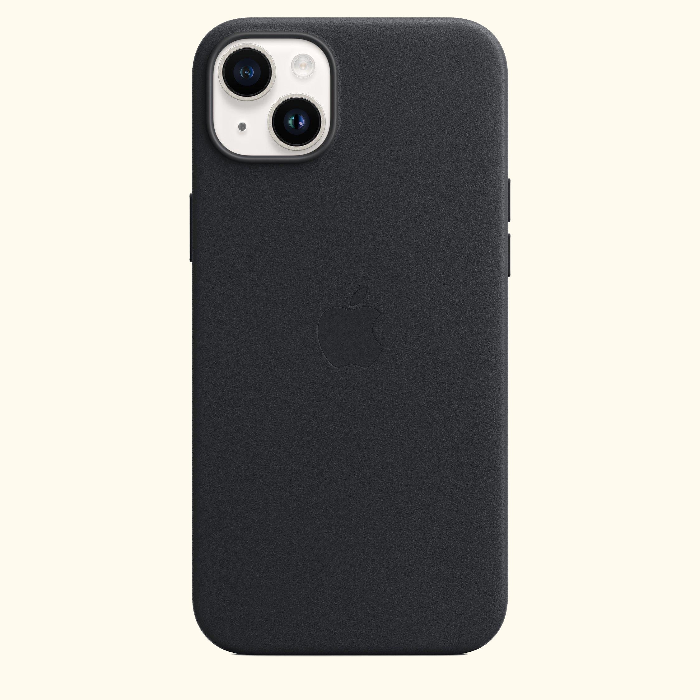 Leather Case with MagSafe for iPhone 14 Plus, Midnight