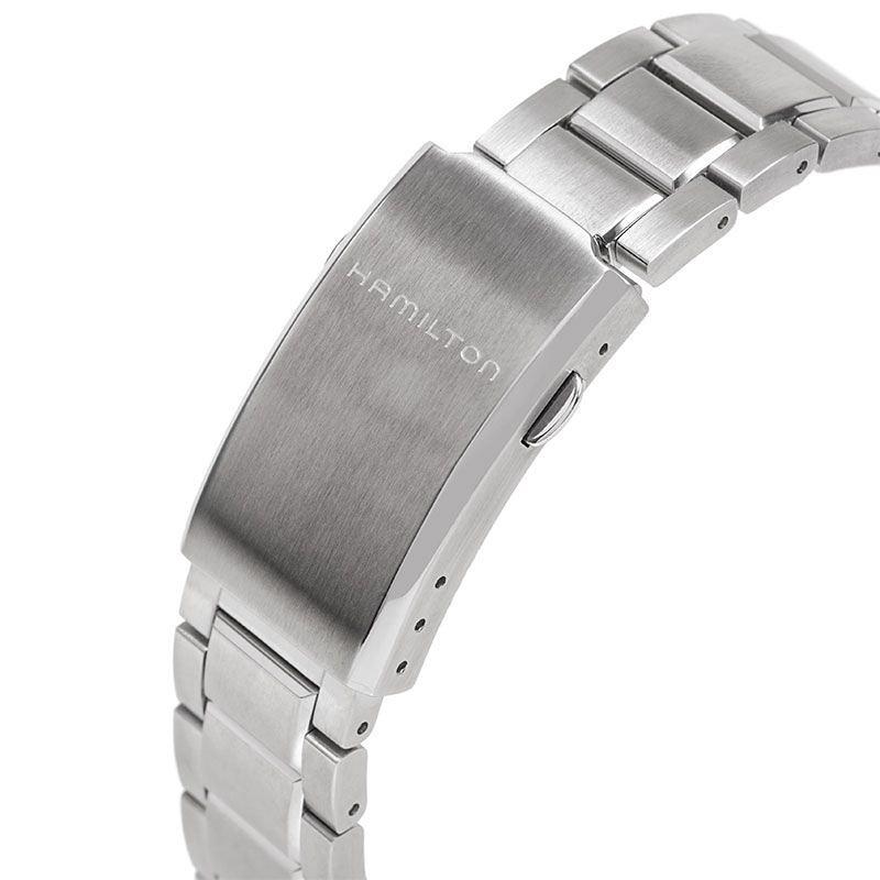 H64615135 Men's Khaki Aviation Pilot Day Date Automatic Bracelet Strap Watch, Silver/Black Cloned@16102022-001050