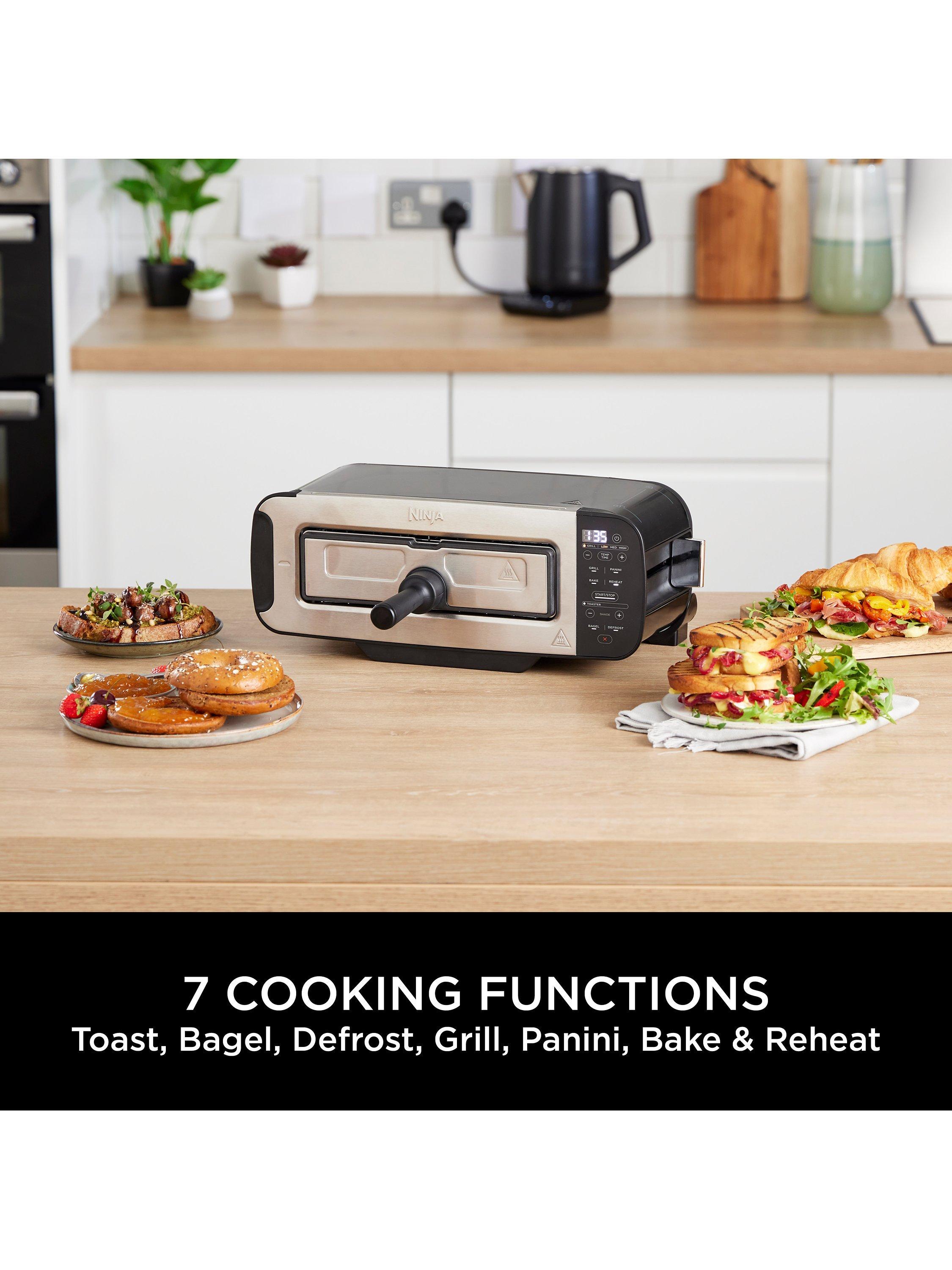 ST200UK Foodi 3-in-1 Toaster, Grill & Panini Press, Black