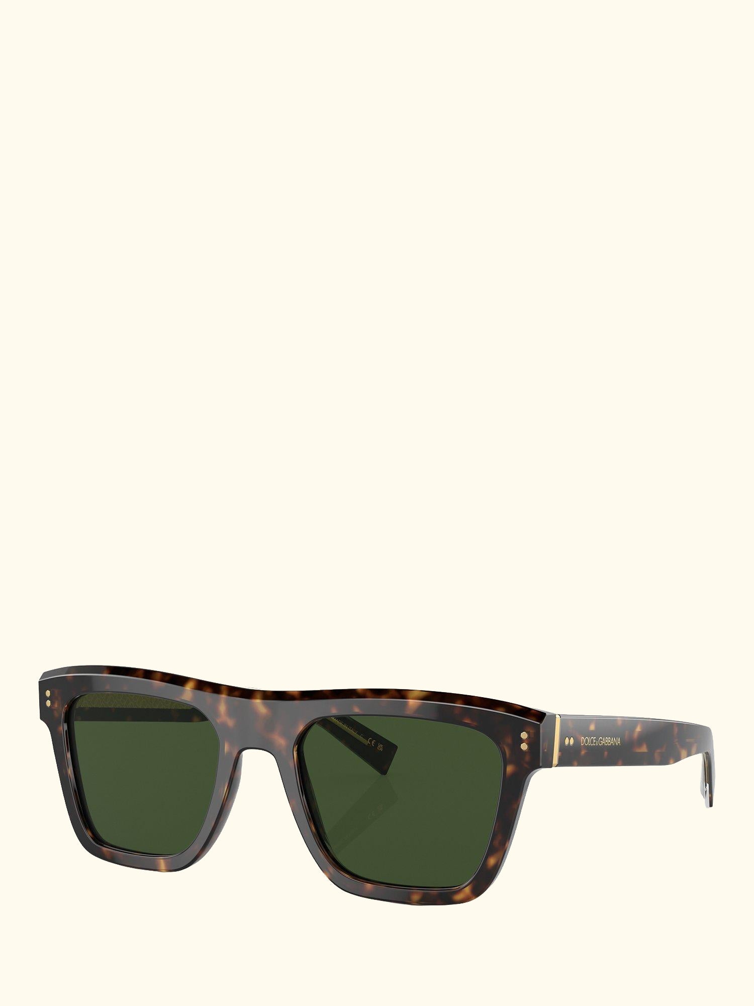 DG4420 Men's Square Sunglasses, Havana/Green