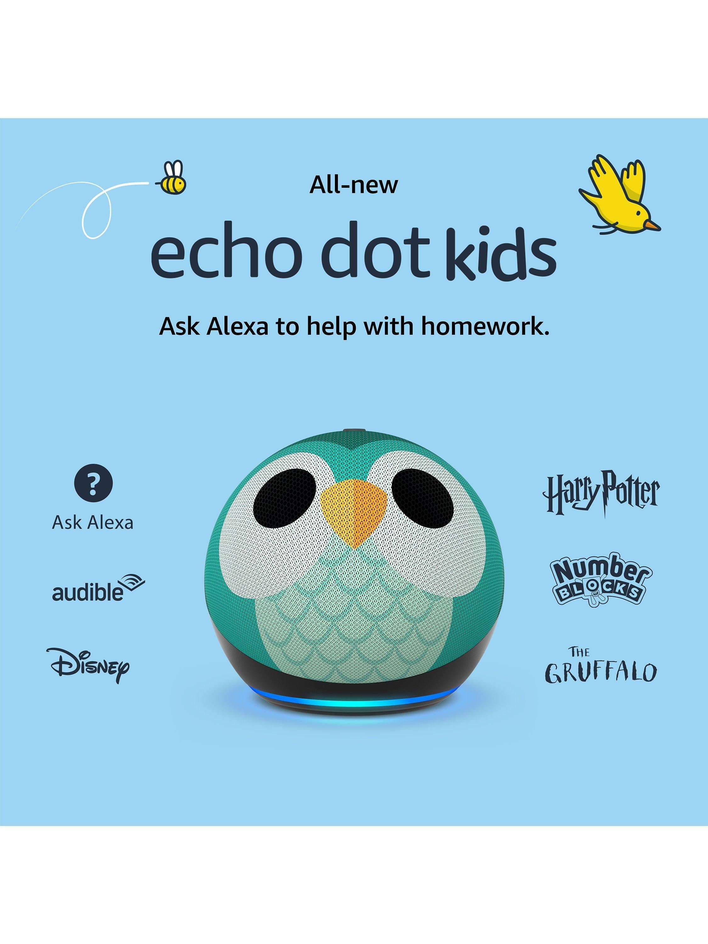 Echo Dot Kids Smart Speaker with Alexa Voice Recognition & Parental Controls, 5th Generation (2022)