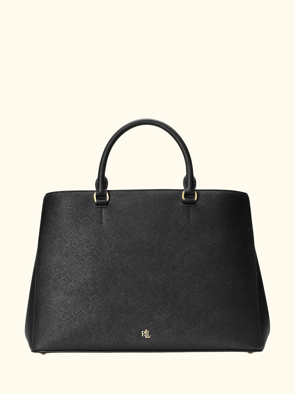 Lauren Ralph Lauren Hanna Large Leather Satchel, Black