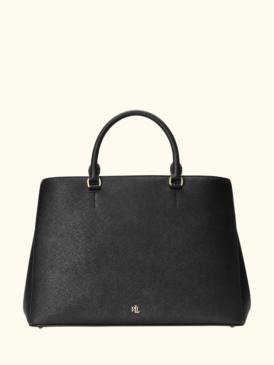 Lauren Ralph Lauren Hanna Large Leather Satchel, Black