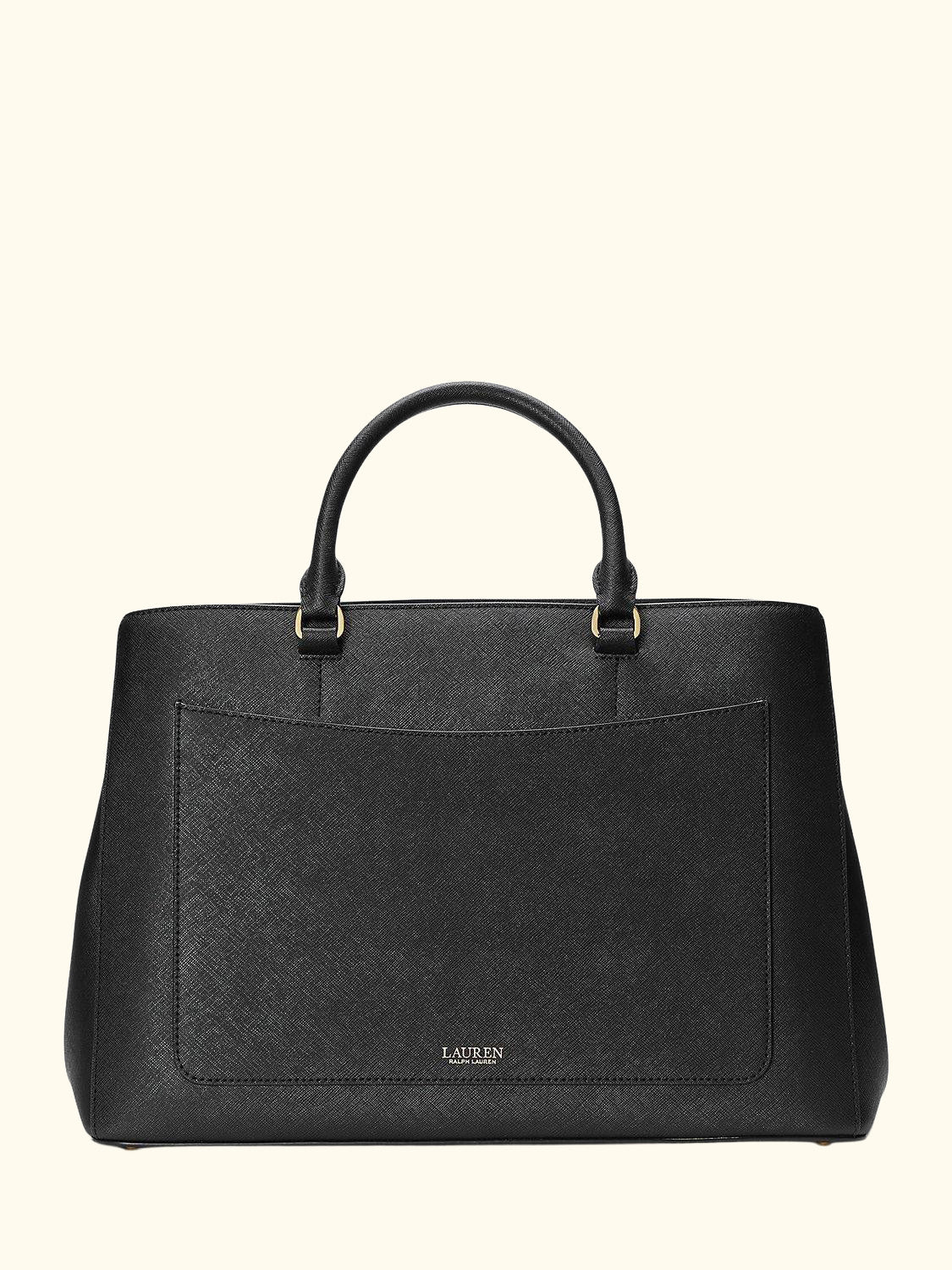 Lauren Ralph Lauren Hanna Large Leather Satchel, Black