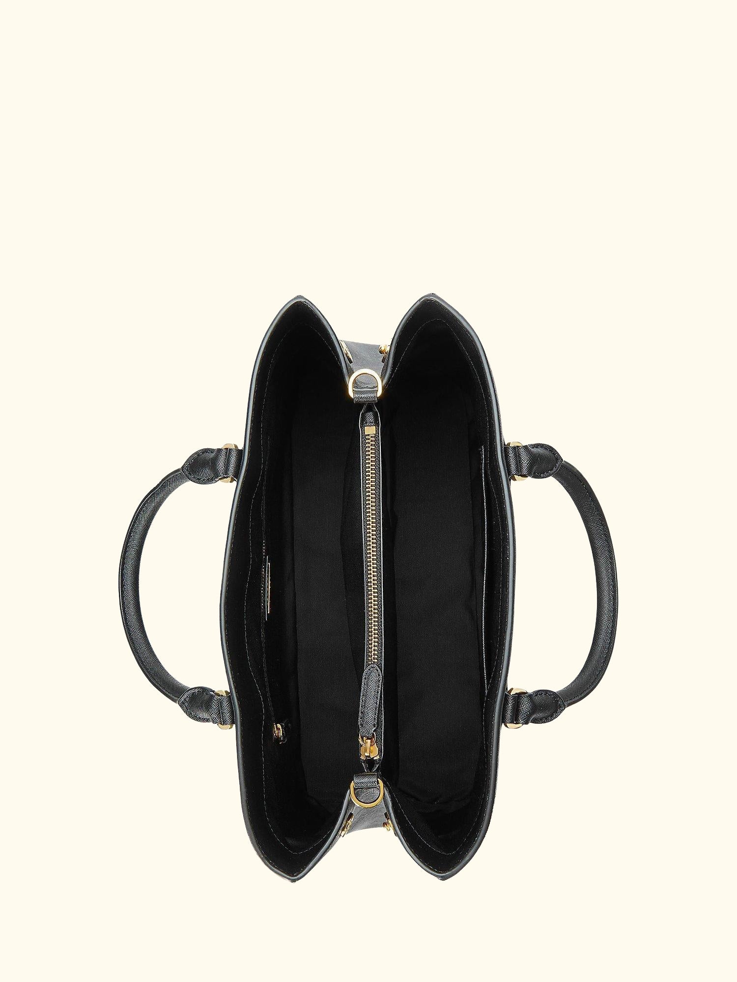 Lauren Ralph Lauren Hanna Large Leather Satchel, Black