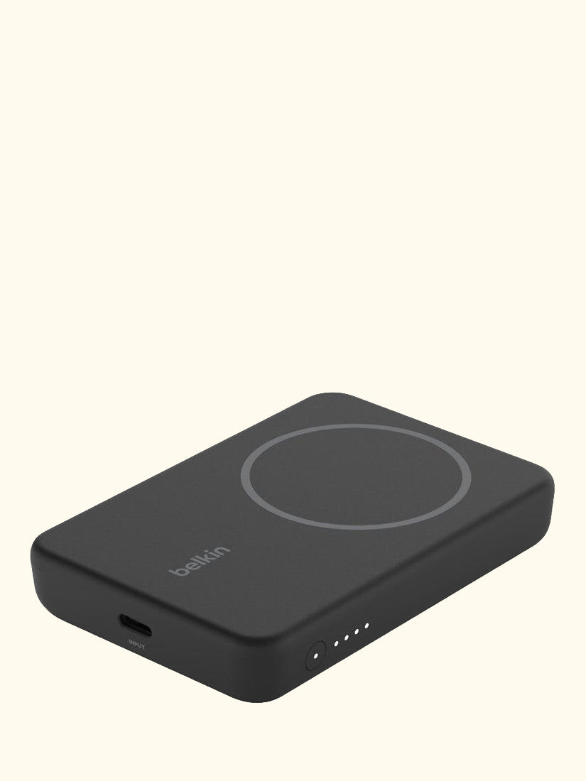 5K Magnetic Wireless Portable Power Bank with Stand for iPhone 12, 13, 14 & 15, Black