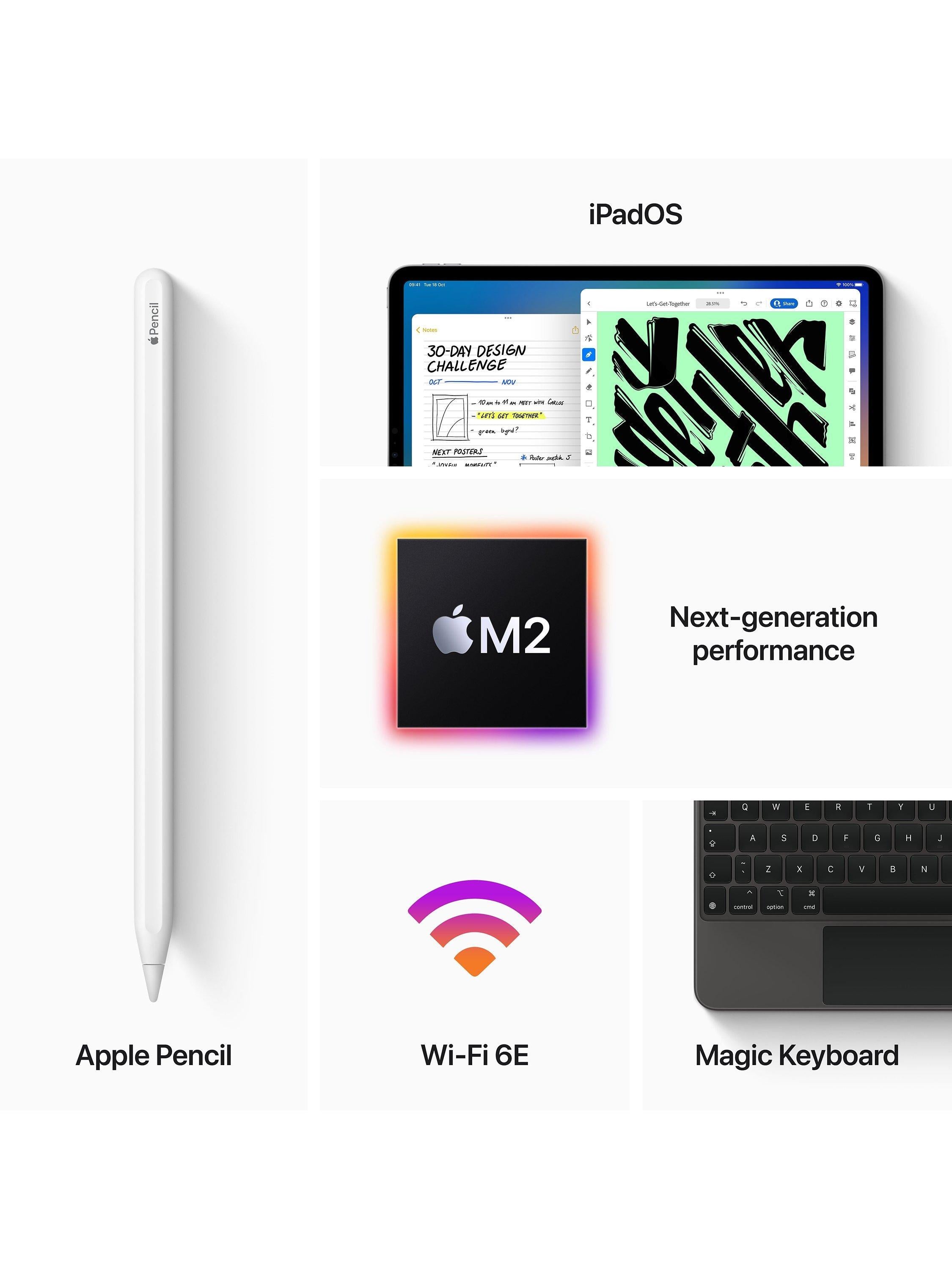 2022 Apple iPad Pro 11", M2 Processor, iOS, Wi-Fi, 2TB