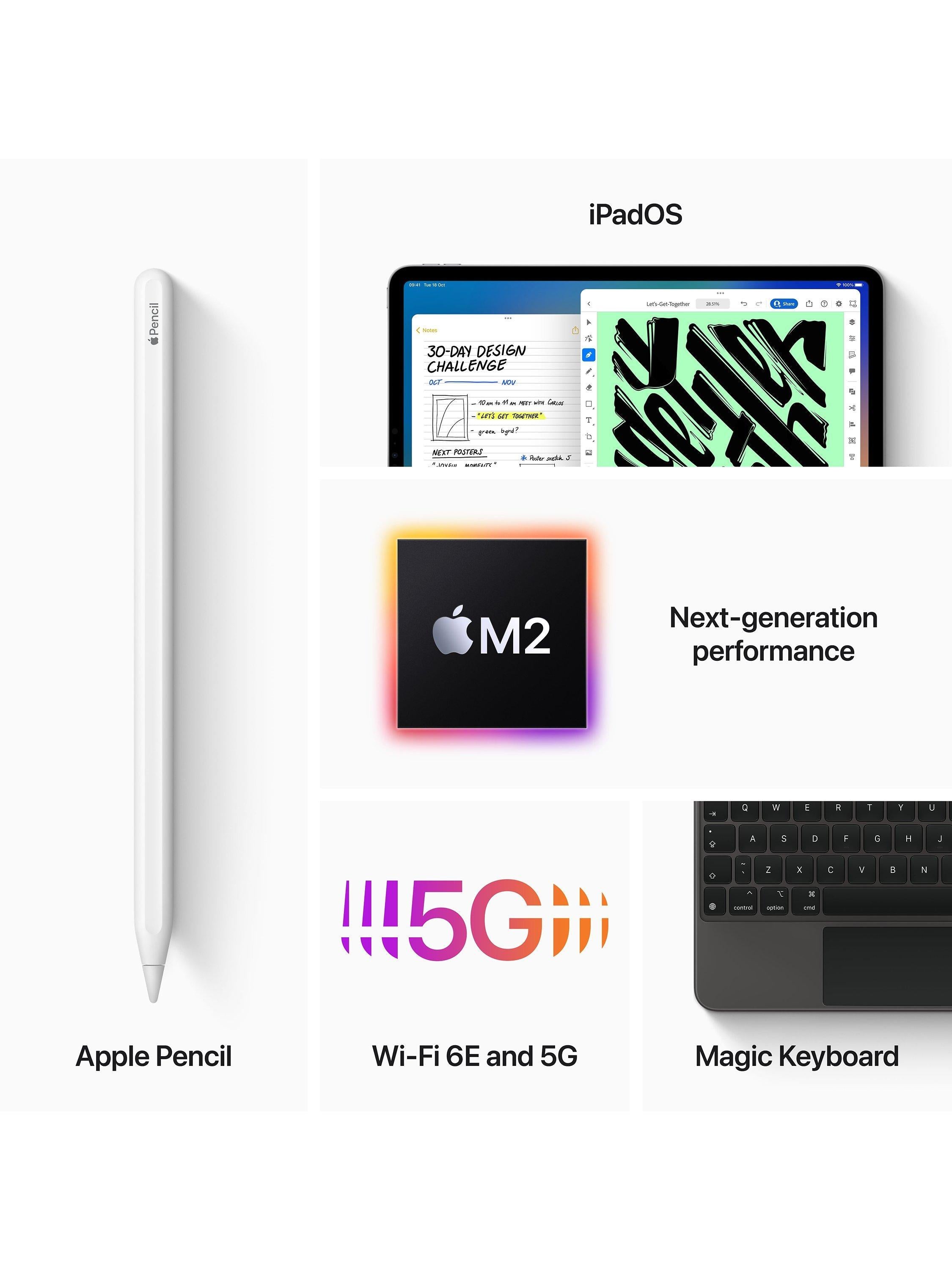 2022 Apple iPad Pro 11", M2 Processor, iOS, Wi-Fi & Cellular, 1TB