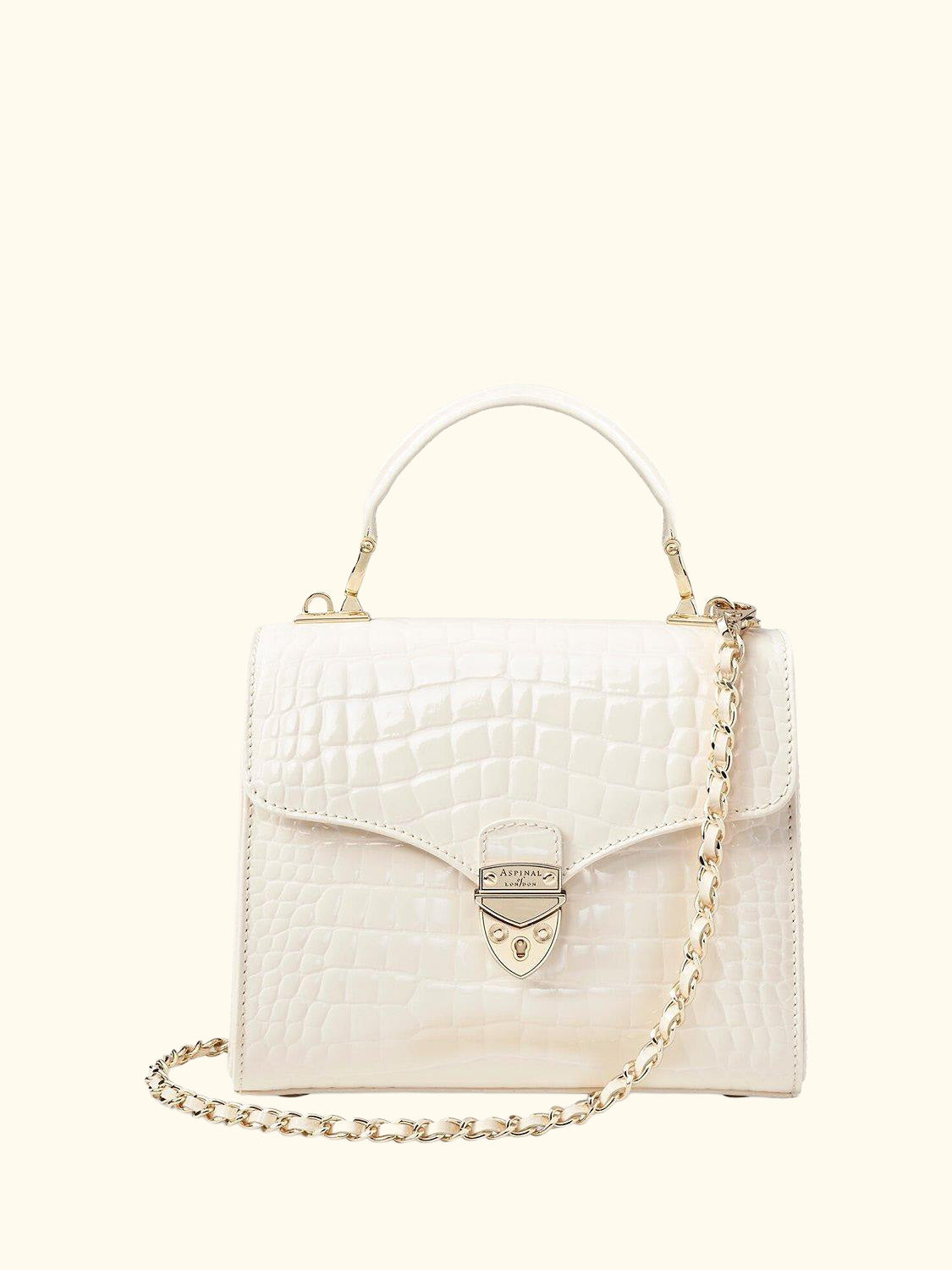 Midi Mayfair Croc Effect Leather Cross Body Bag