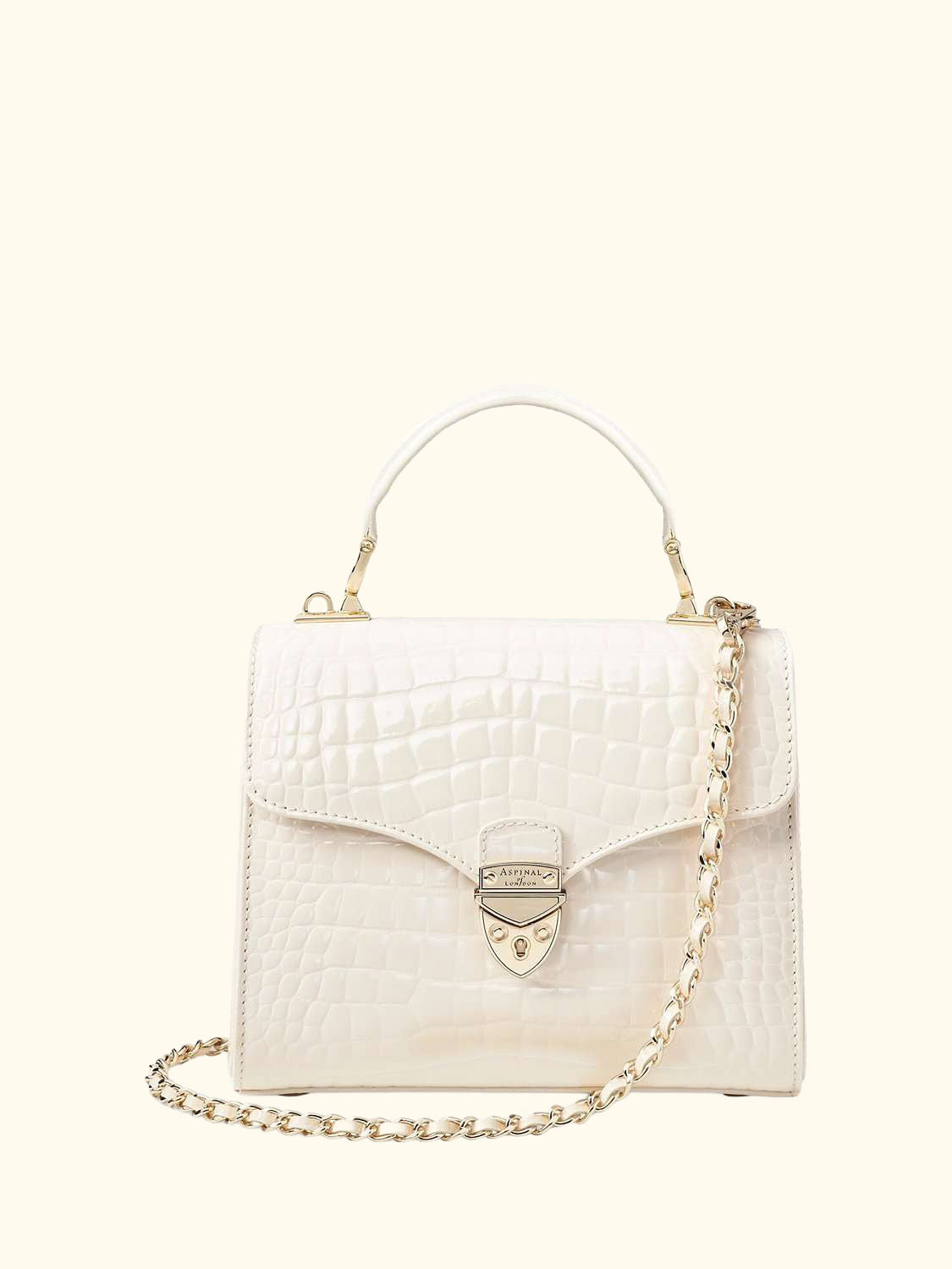 Midi Mayfair Croc Effect Leather Cross Body Bag