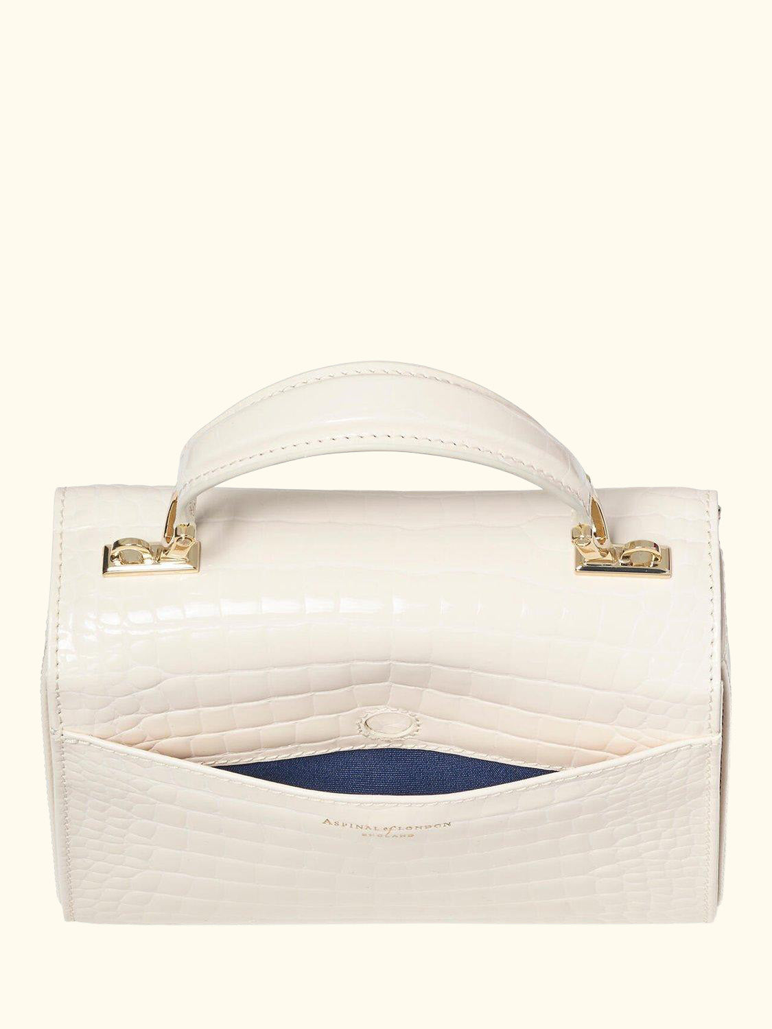 Midi Mayfair Croc Effect Leather Cross Body Bag