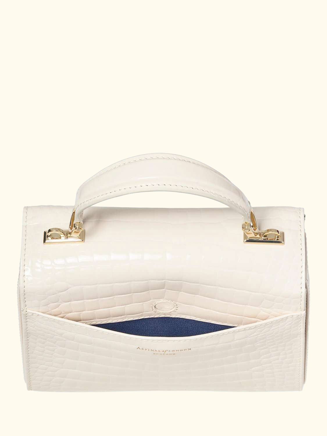 Midi Mayfair Croc Effect Leather Cross Body Bag