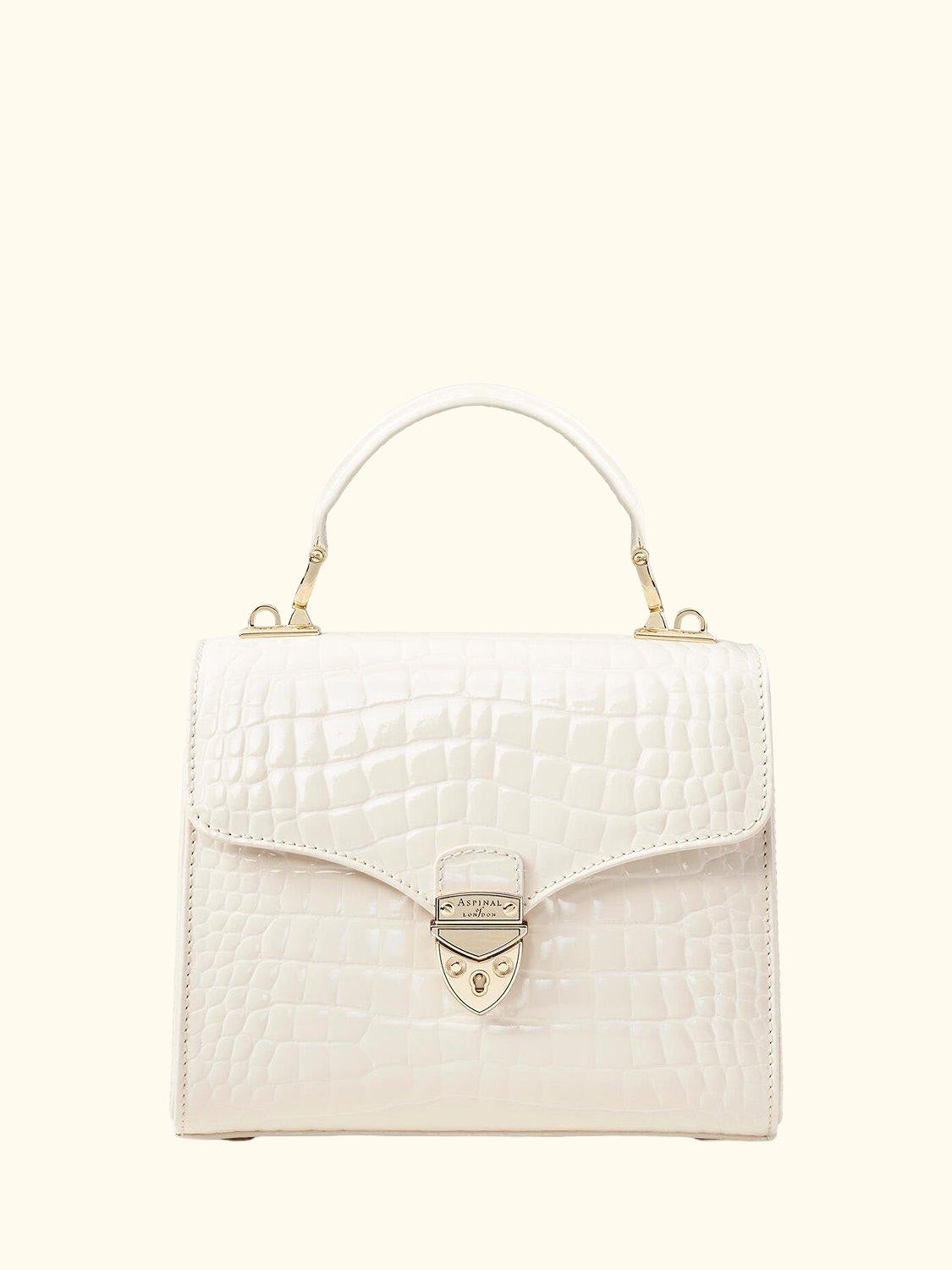 Midi Mayfair Croc Effect Leather Cross Body Bag
