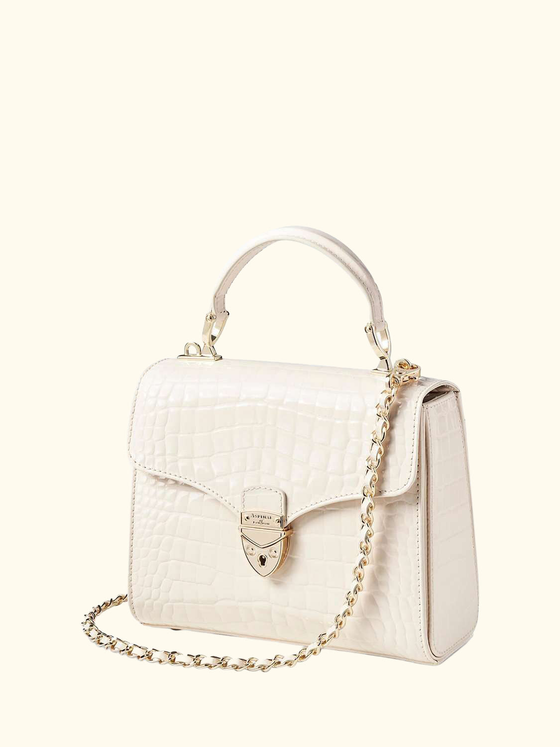 Midi Mayfair Croc Effect Leather Cross Body Bag