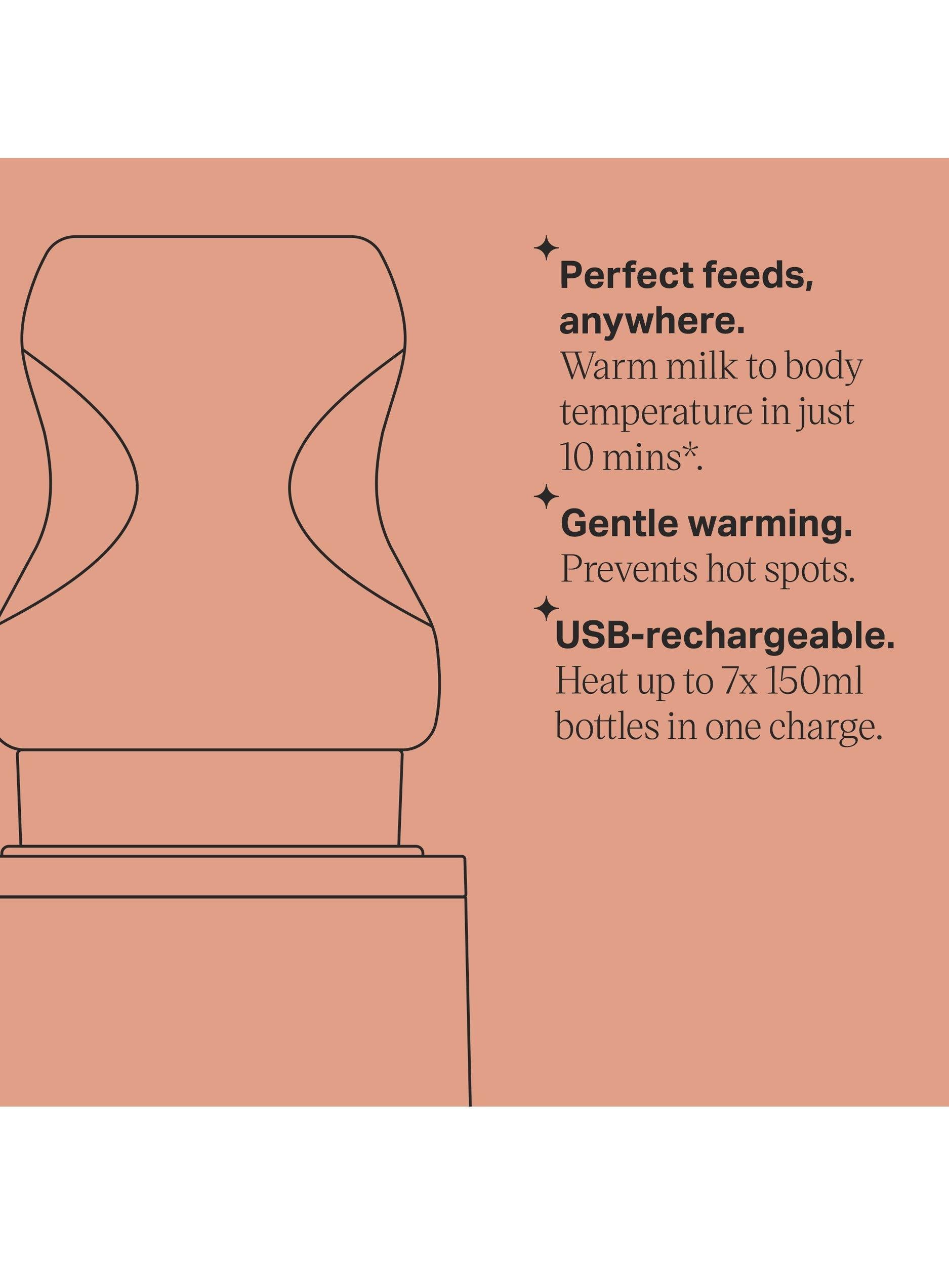 LetsGo Portable USB Rechargeable Baby Bottle Warmer