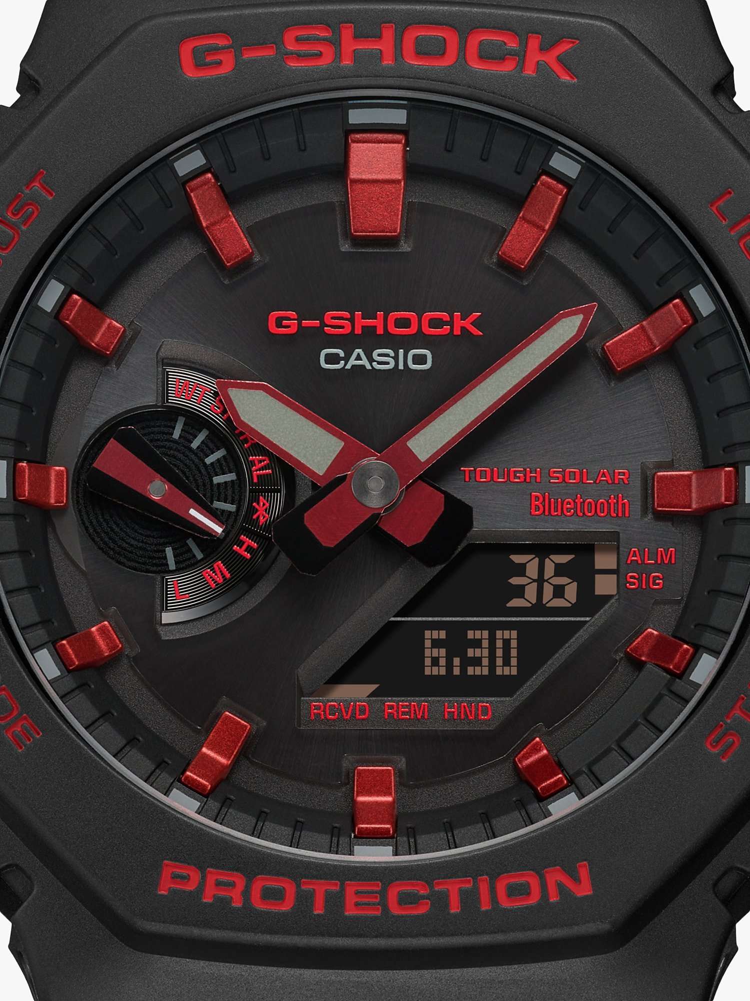 Men's G-Shock Date Solar Resin Strap Watch