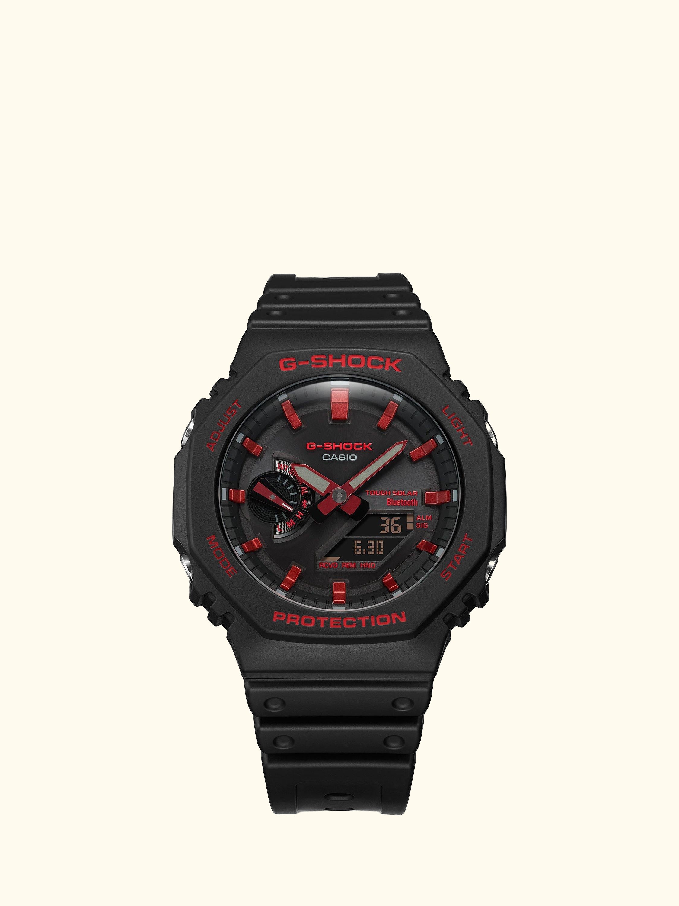 Men's G-Shock Date Solar Resin Strap Watch