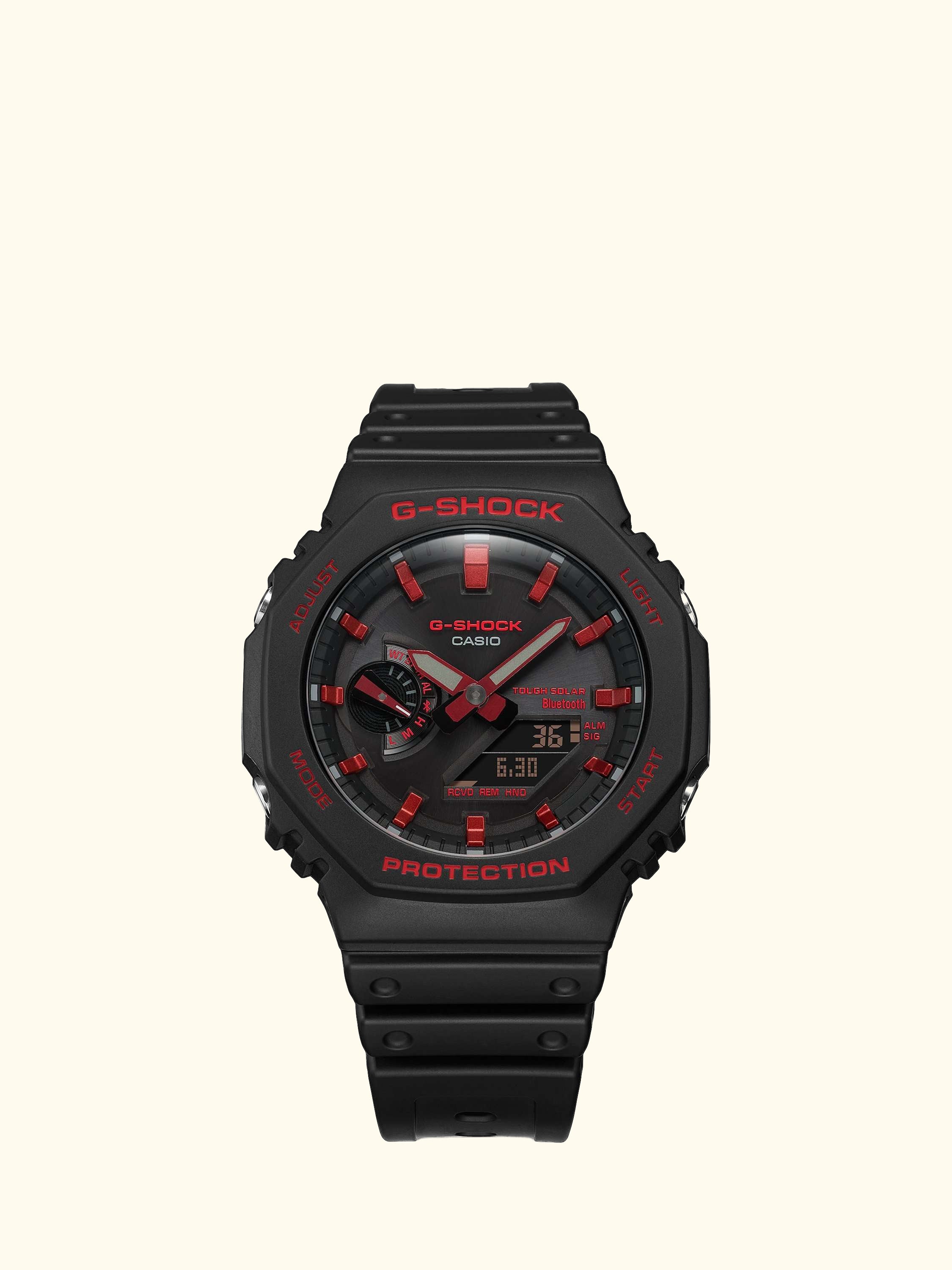 Men's G-Shock Date Solar Resin Strap Watch