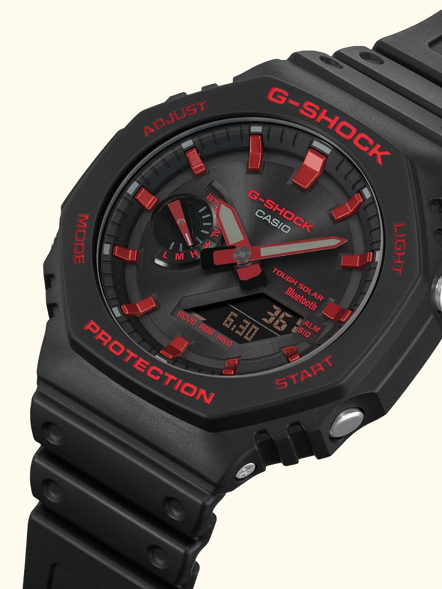 Men's G-Shock Date Solar Resin Strap Watch