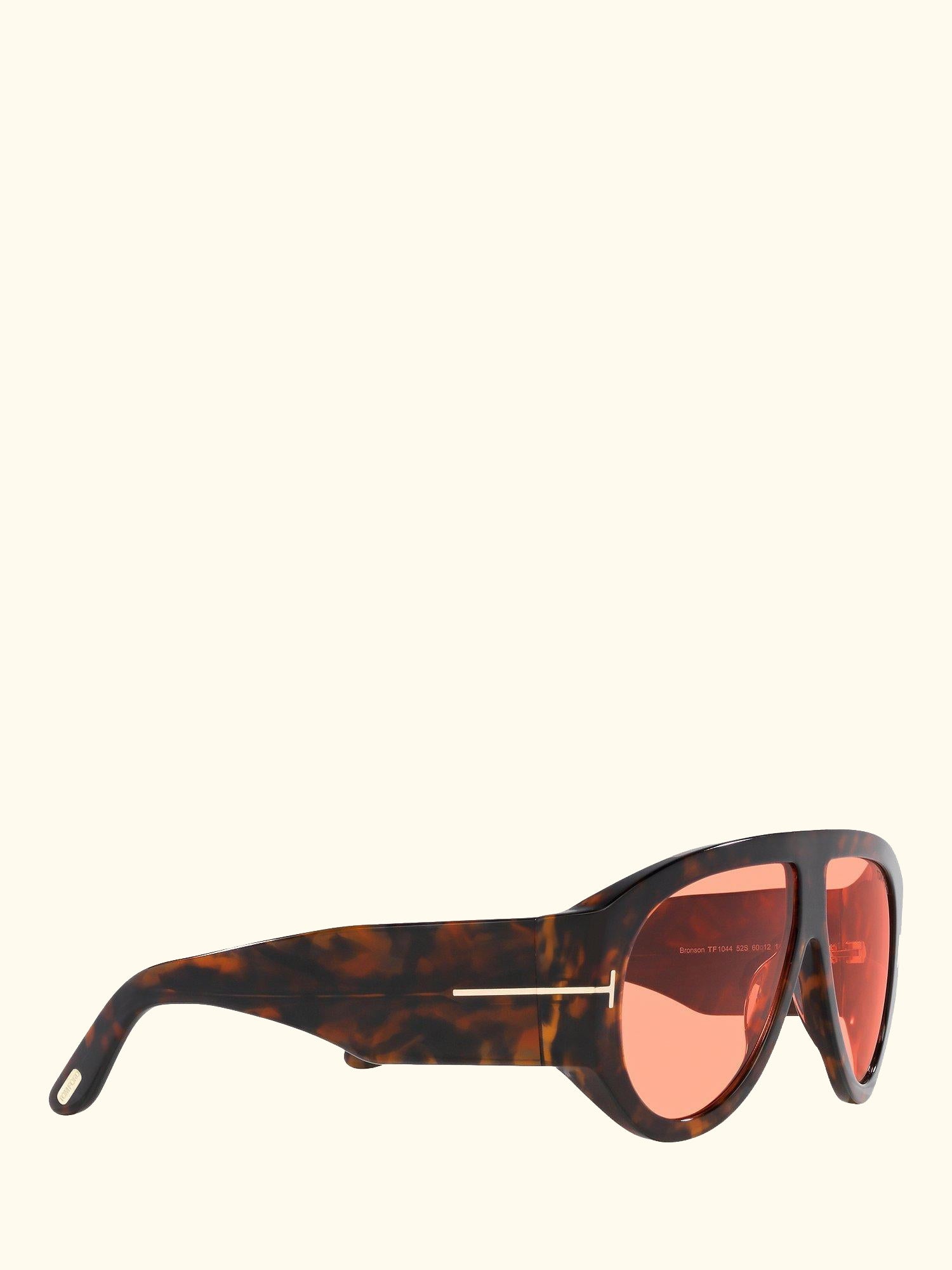 FT1044 Men's Aviator Sunglasses, Brown/Pink