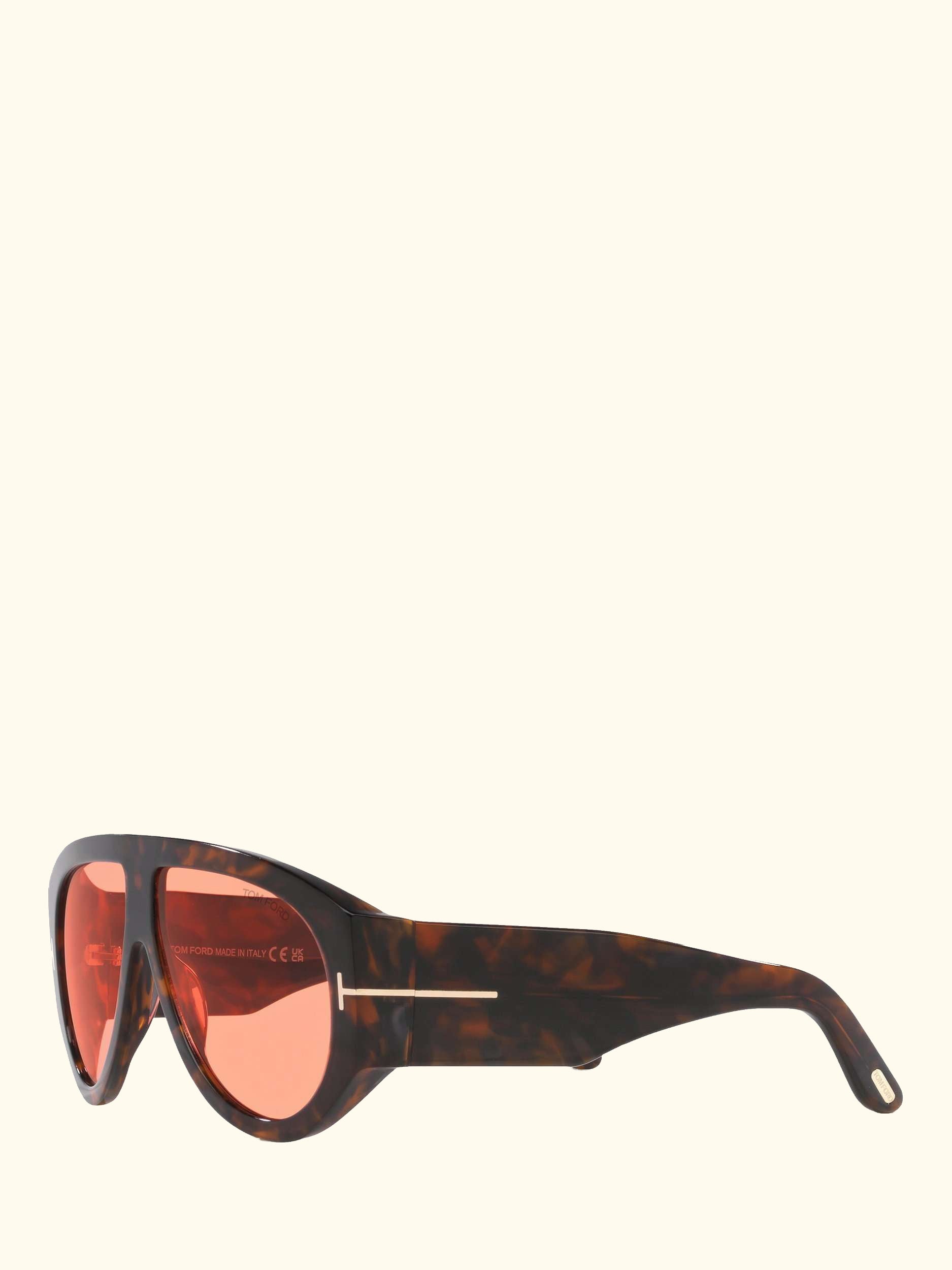 FT1044 Men's Aviator Sunglasses, Brown/Pink