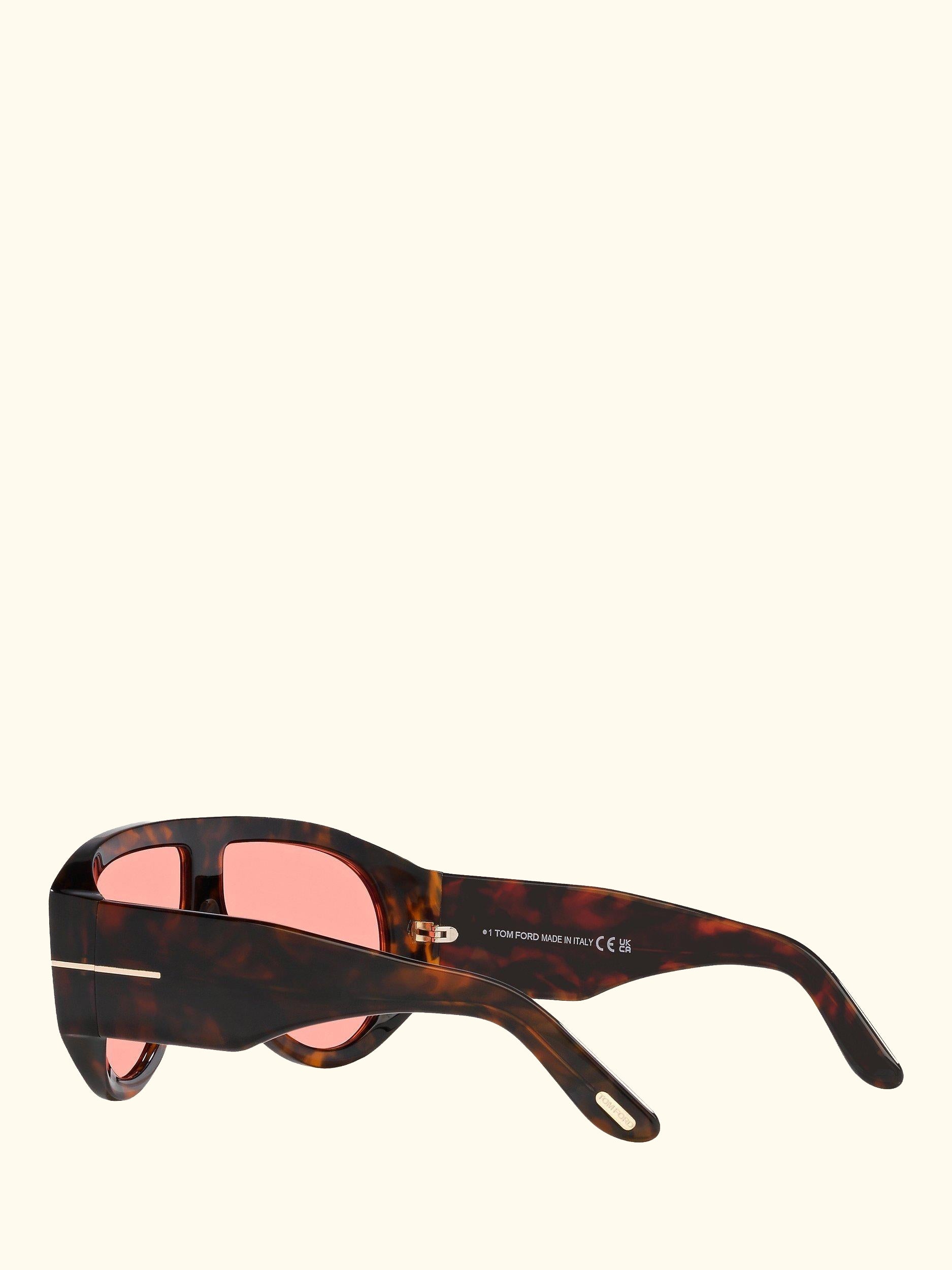FT1044 Men's Aviator Sunglasses, Brown/Pink