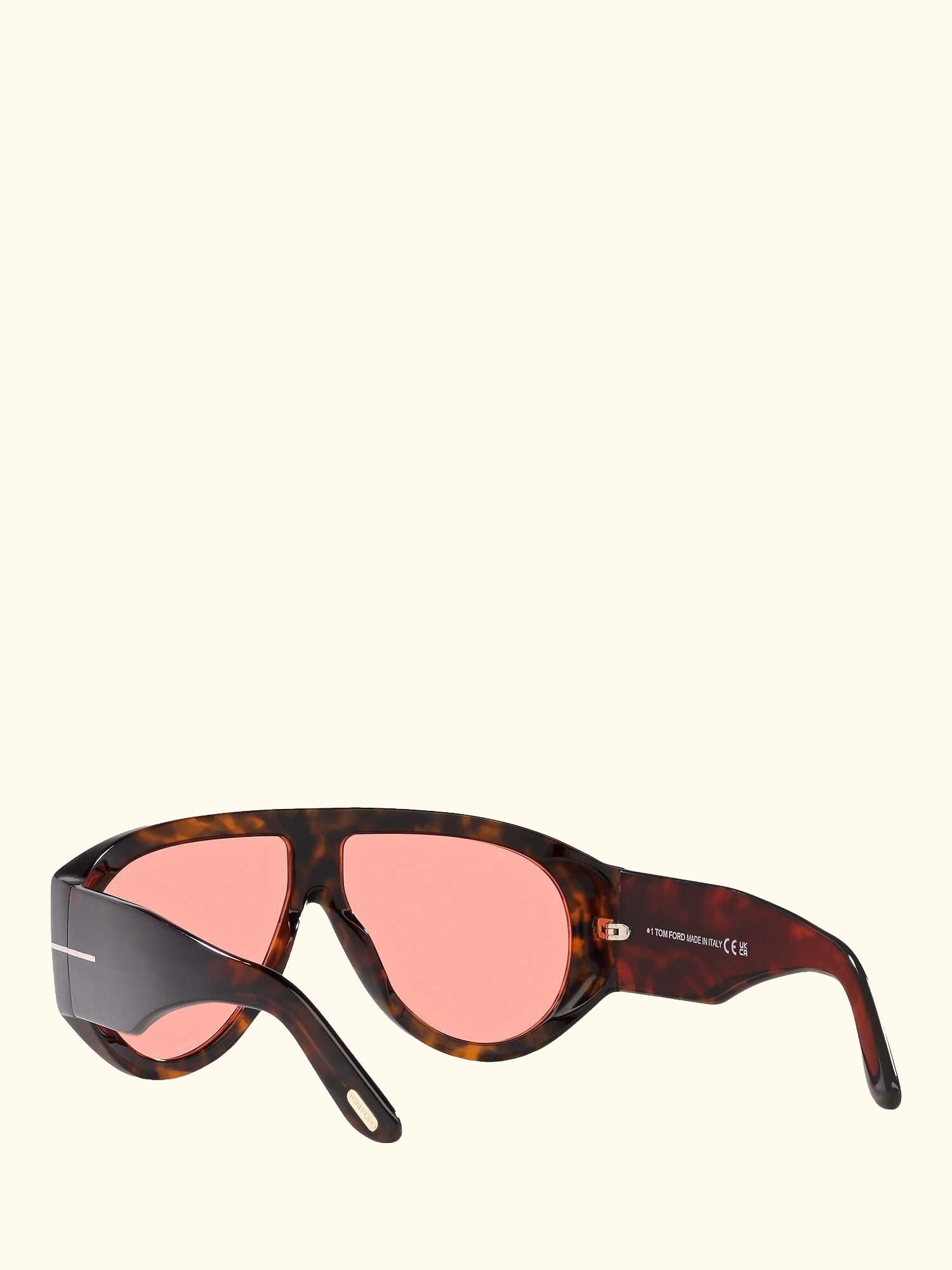 FT1044 Men's Aviator Sunglasses, Brown/Pink