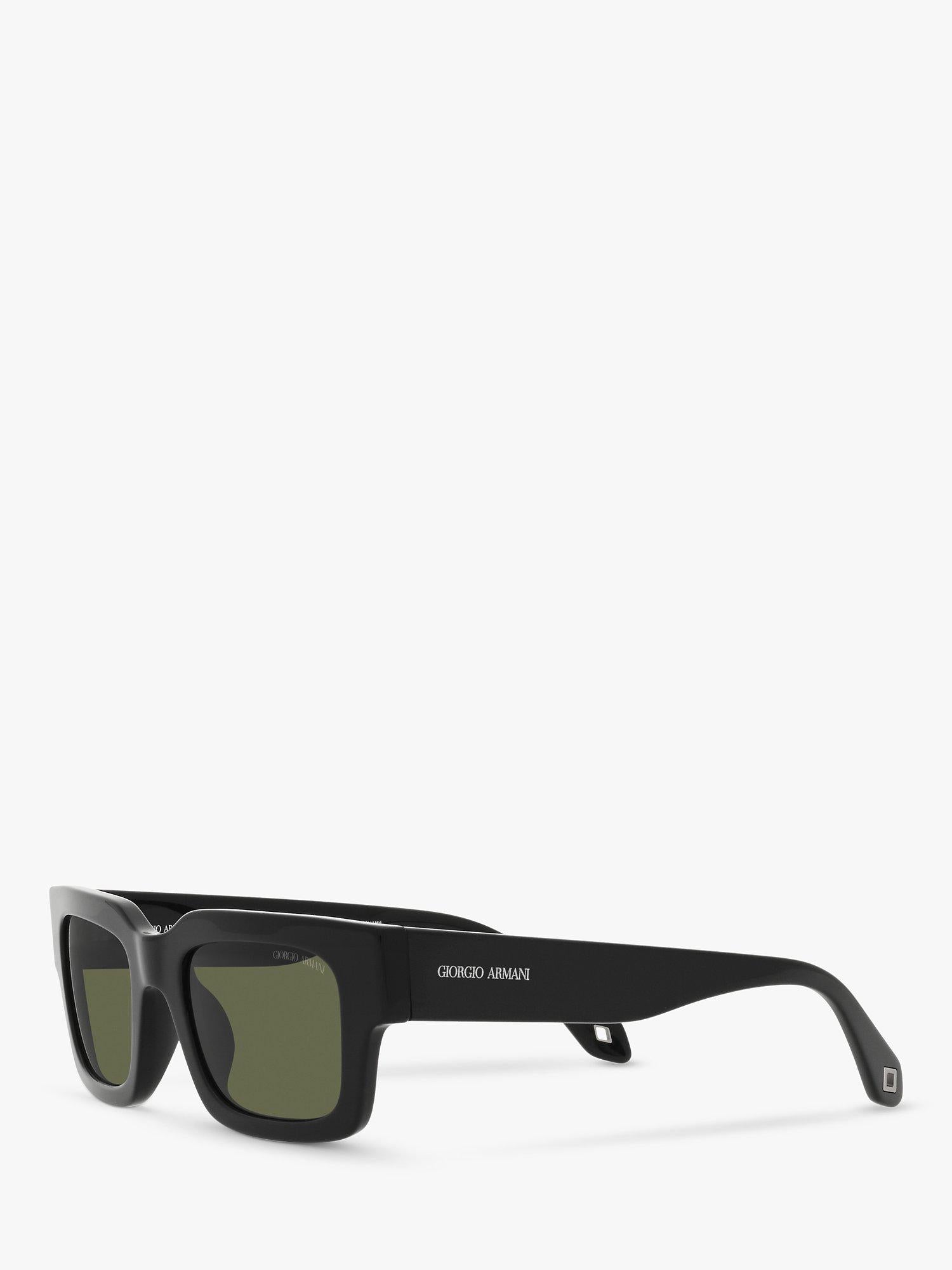 AR8184U Men's Polarised Rectangular Sunglasses, Black