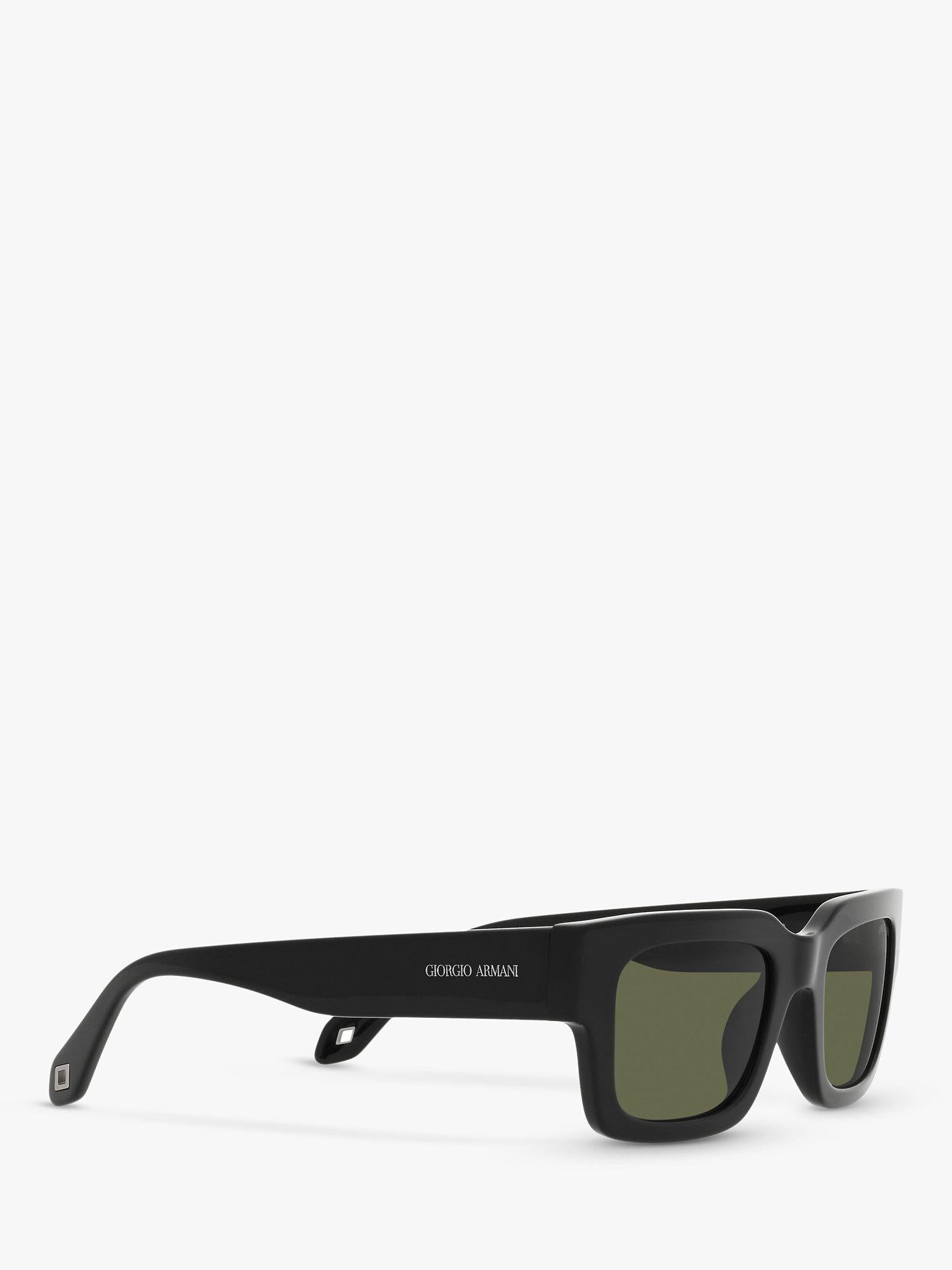 AR8184U Men's Polarised Rectangular Sunglasses, Black