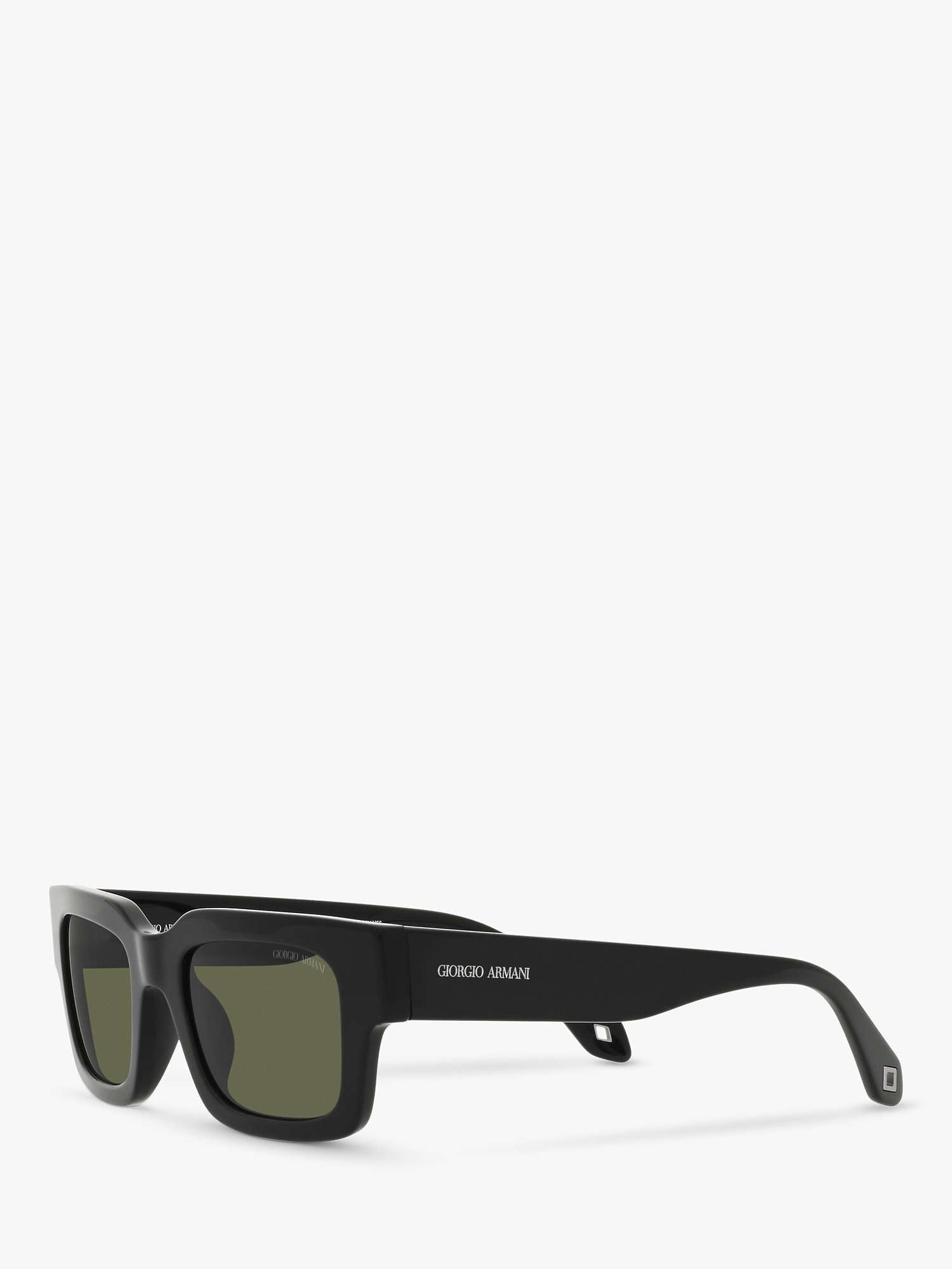 AR8184U Men's Polarised Rectangular Sunglasses, Black
