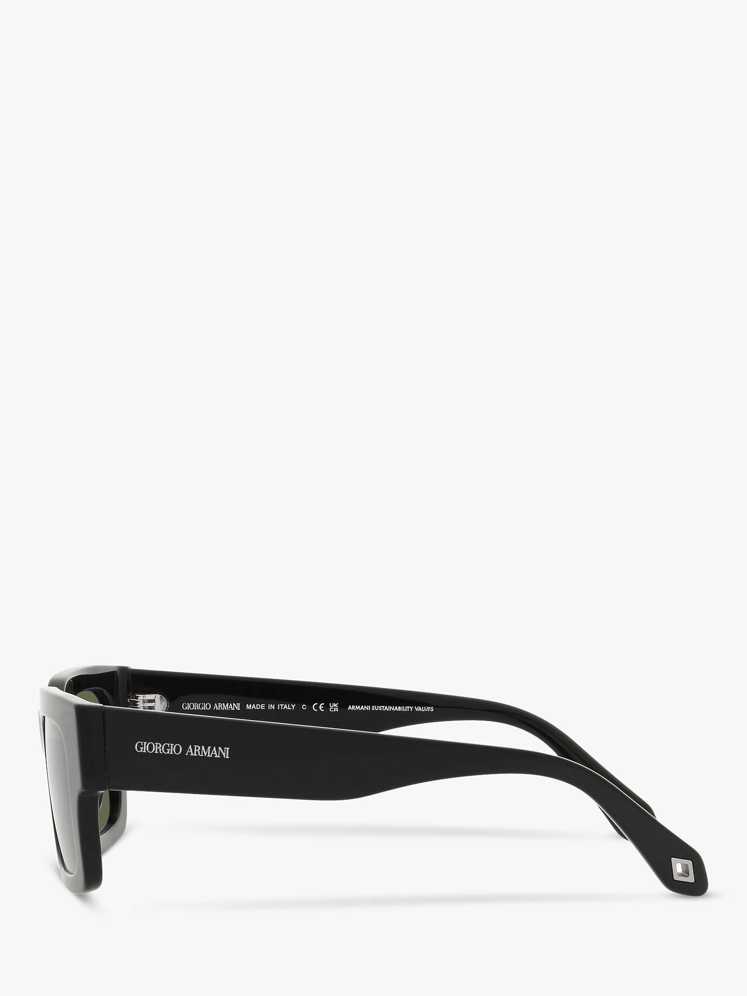 AR8184U Men's Polarised Rectangular Sunglasses, Black