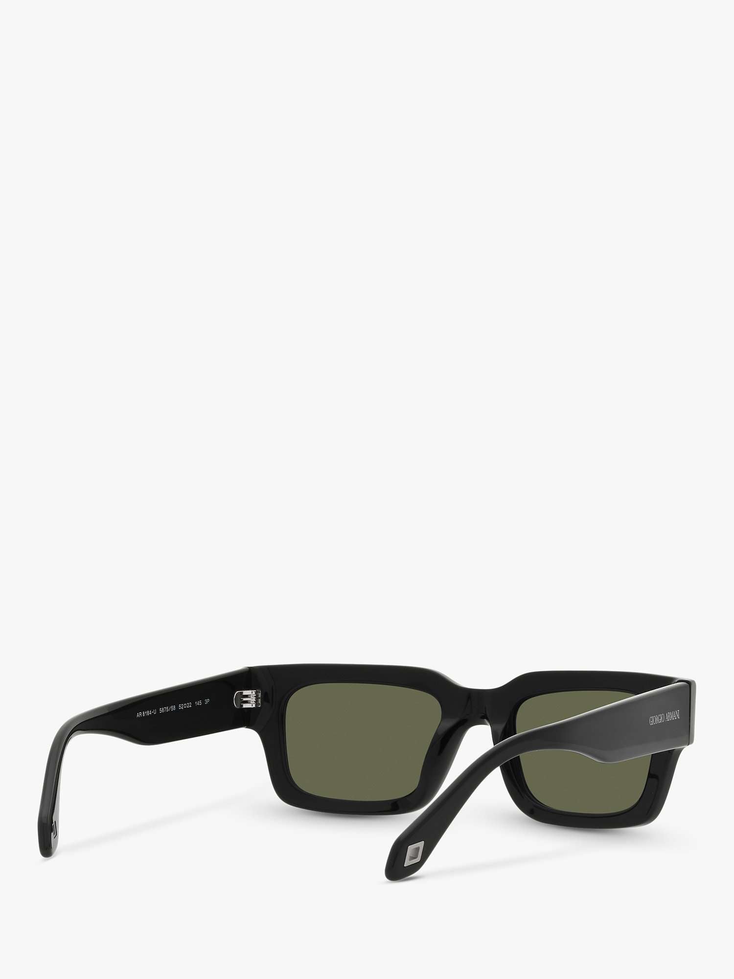 AR8184U Men's Polarised Rectangular Sunglasses, Black