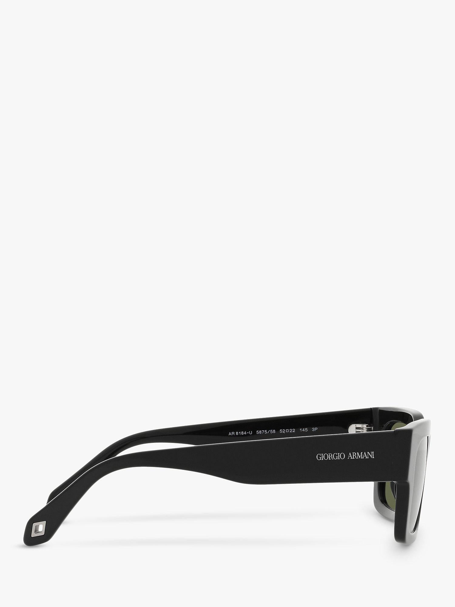 AR8184U Men's Polarised Rectangular Sunglasses, Black