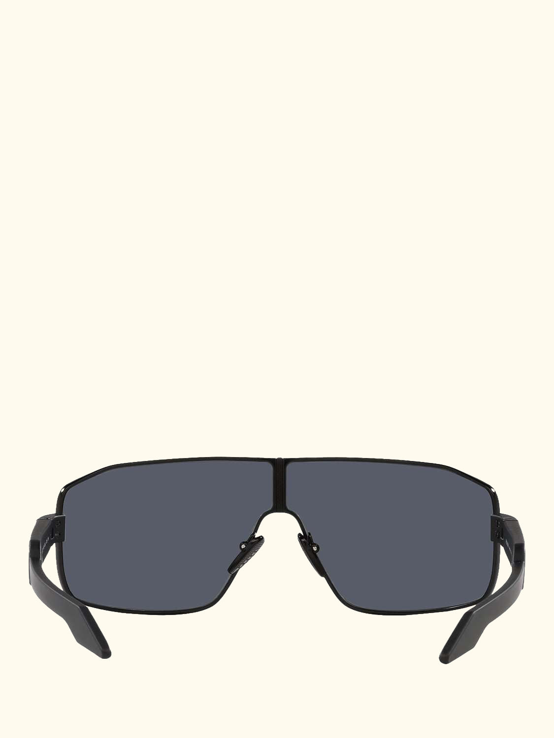 PS 54YS Men's Irregular Sunglasses, Black Rubber/Mirror Purple