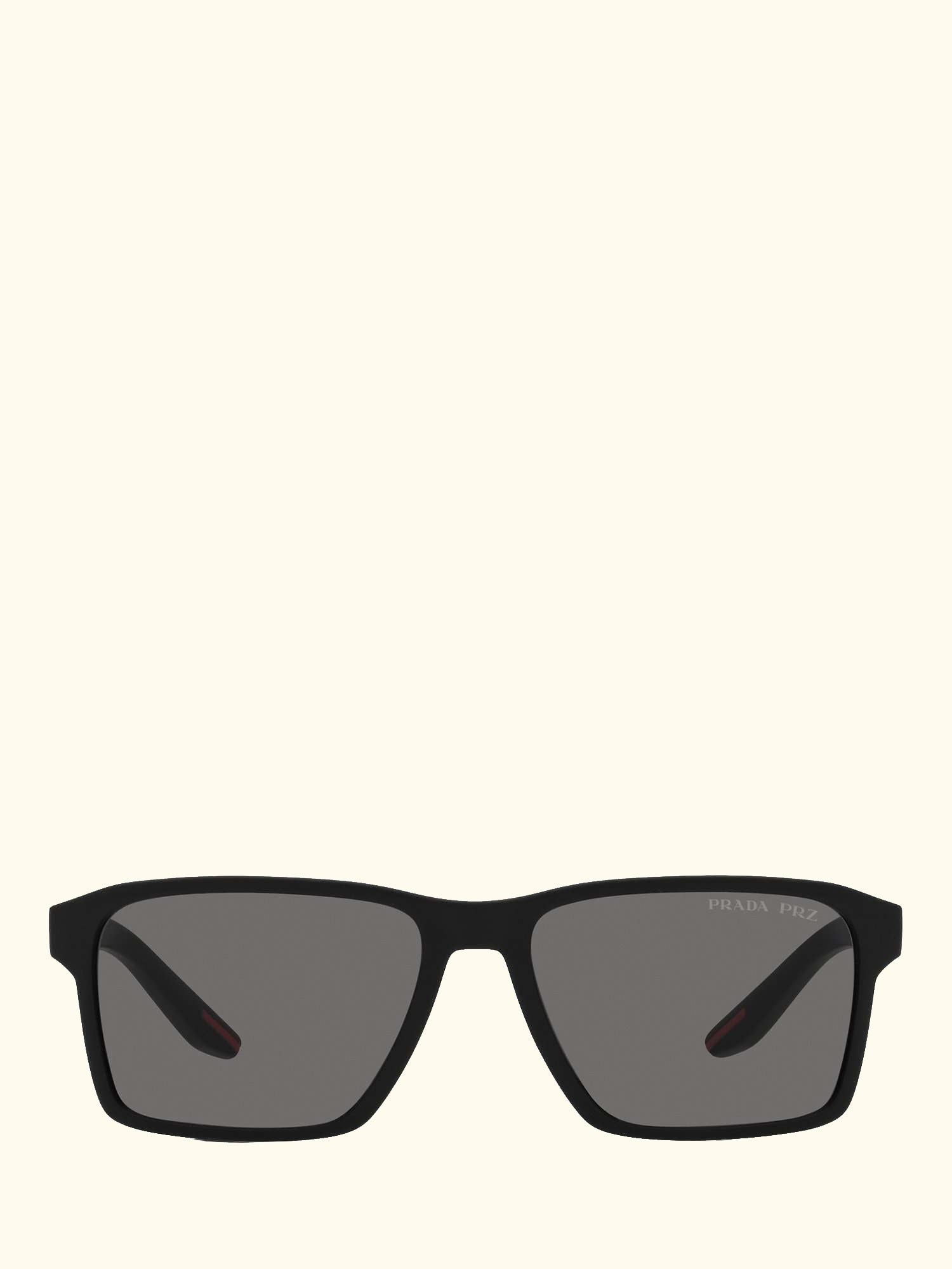 Linea Rosa PS05YS Men's Rectangular Sunglasses, Black
