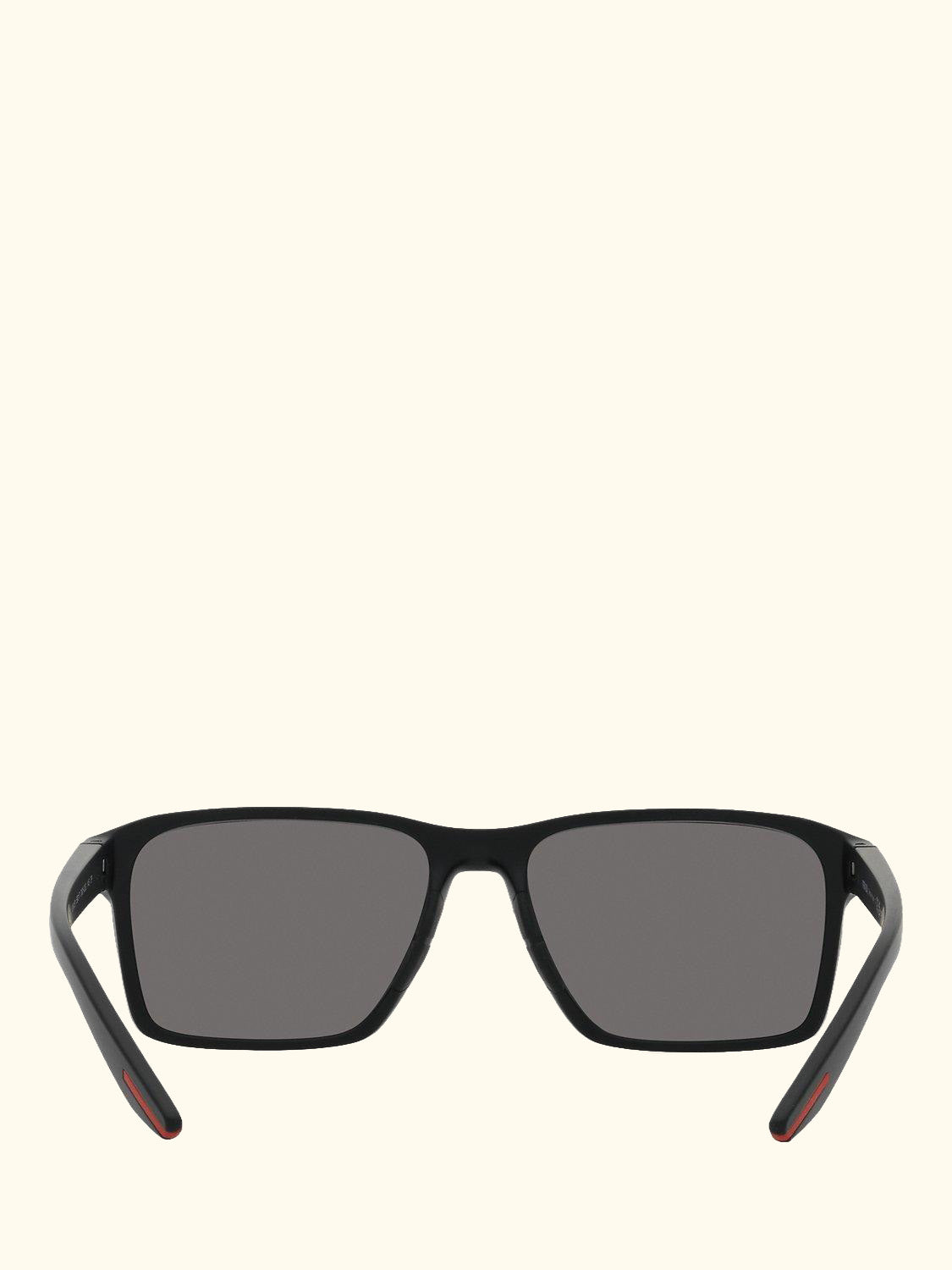 Linea Rosa PS05YS Men's Rectangular Sunglasses, Black
