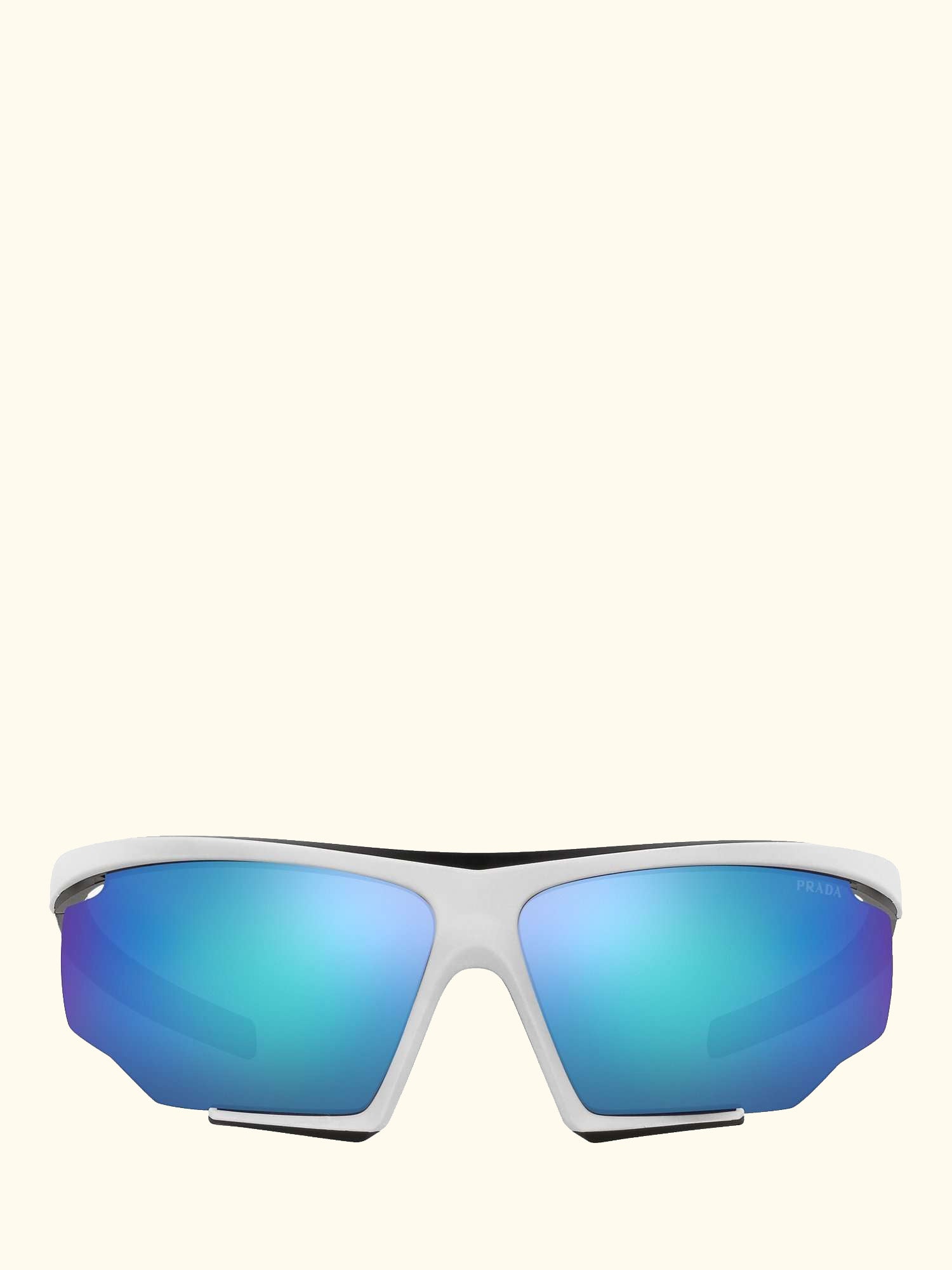 Linea Rossa PS 07YS Men's Wrap Sunglasses, Matte Black/White Rubber