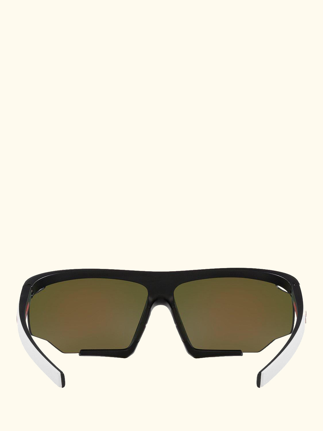 Linea Rossa PS 07YS Men's Wrap Sunglasses, Matte Black/White Rubber