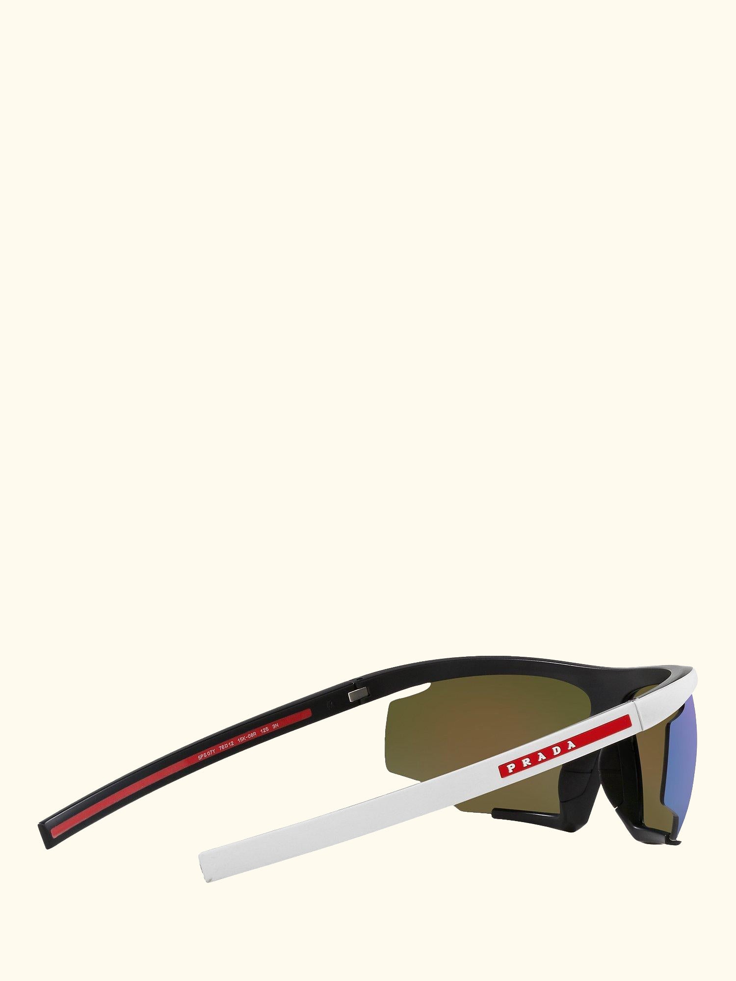 Linea Rossa PS 07YS Men's Wrap Sunglasses, Matte Black/White Rubber