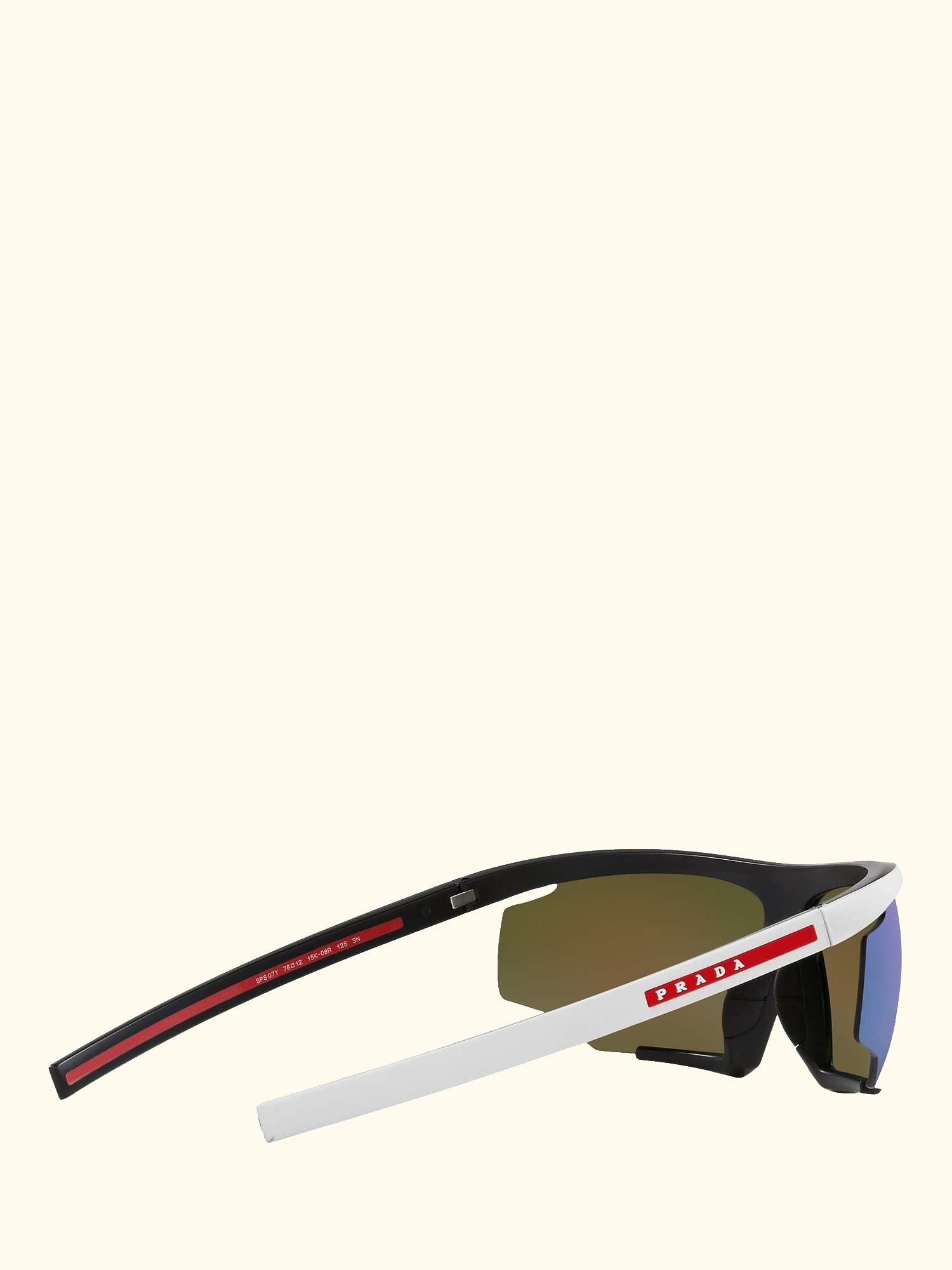 Linea Rossa PS 07YS Men's Wrap Sunglasses, Matte Black/White Rubber