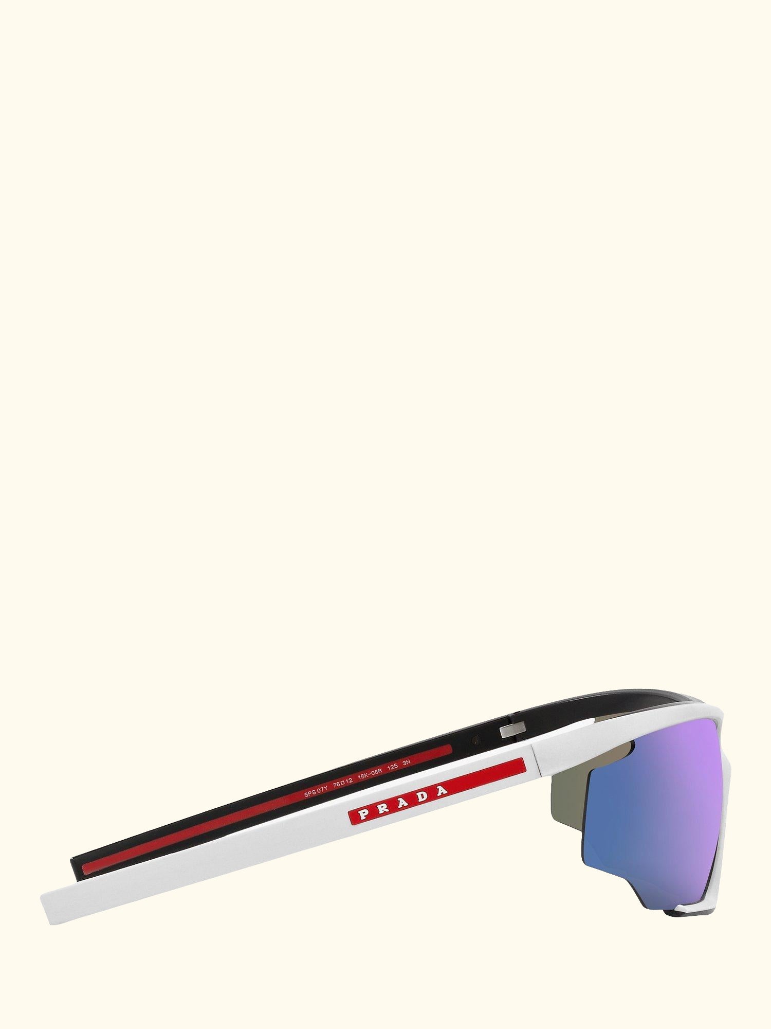 Linea Rossa PS 07YS Men's Wrap Sunglasses, Matte Black/White Rubber