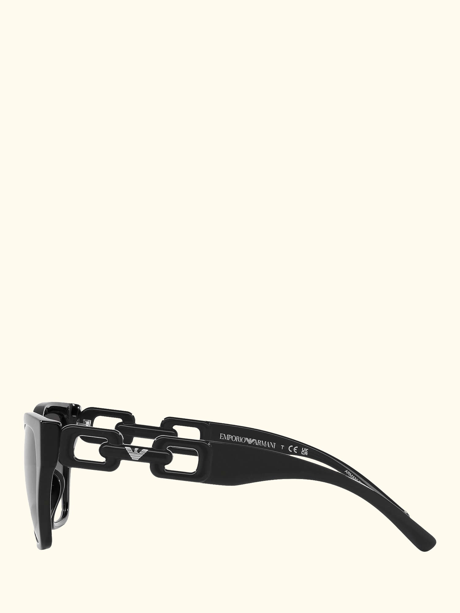 EA4203U Women's Cat's Eye Sunglasses, Shiny Black
