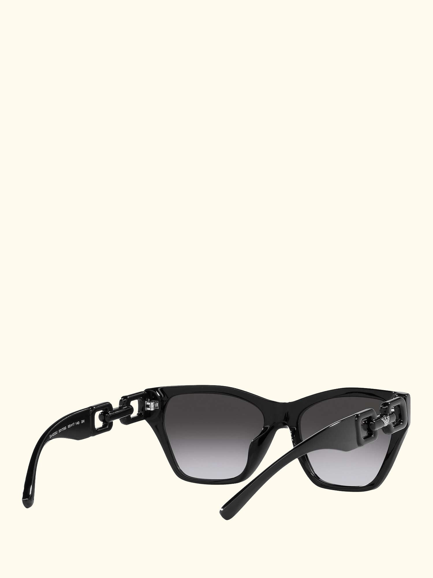 EA4203U Women's Cat's Eye Sunglasses, Shiny Black