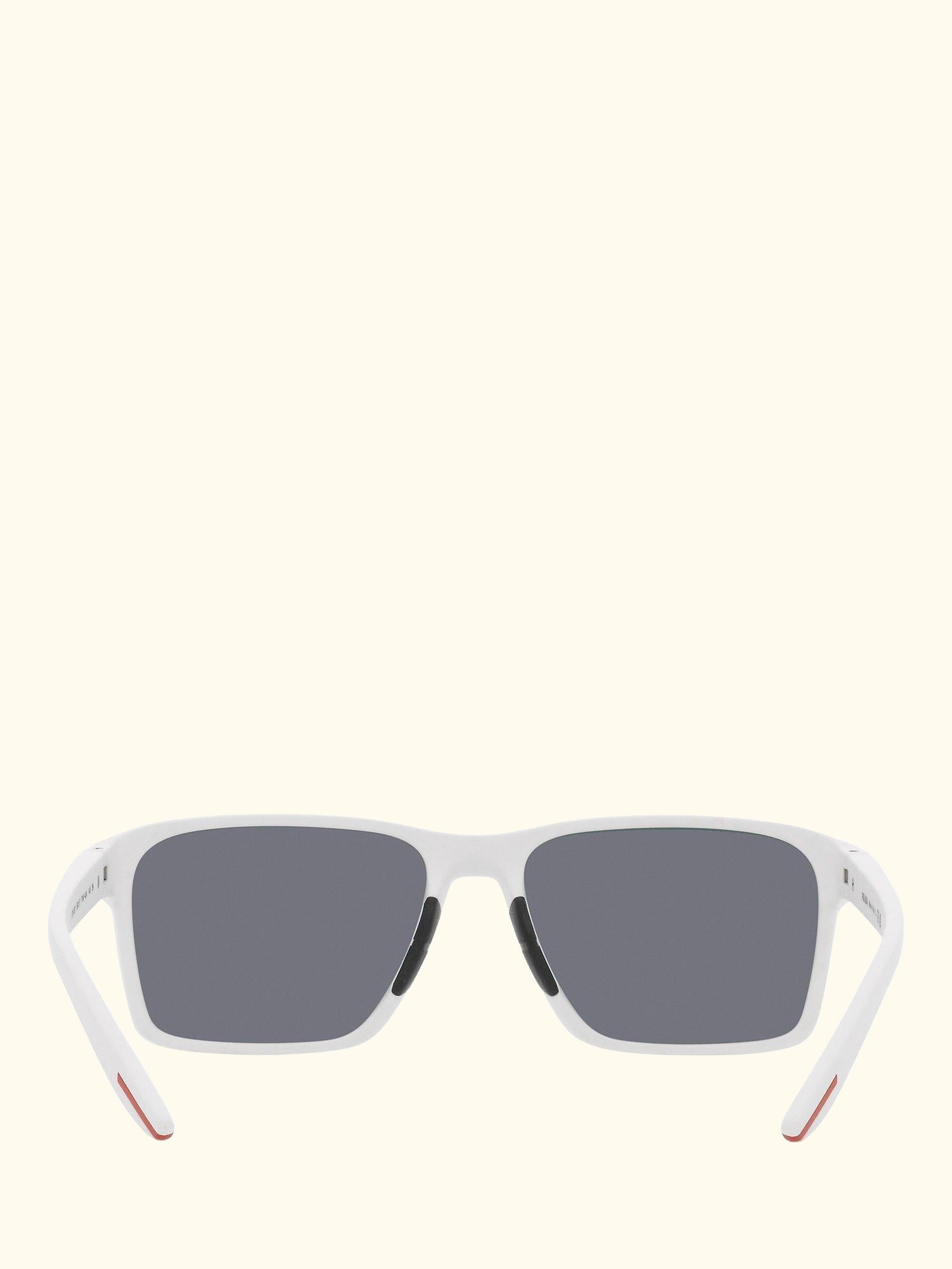 Linea Rossa PS 05YS Men's Rectangluar Sunglasses, White Rubber
