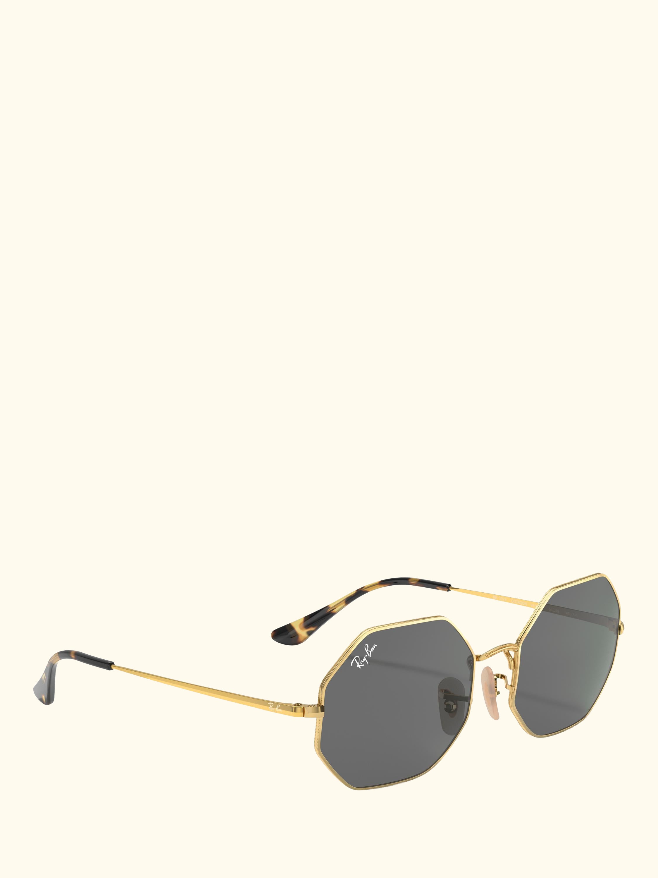 RB1972 Men's Irregular Sunglasses, Gold/Grey