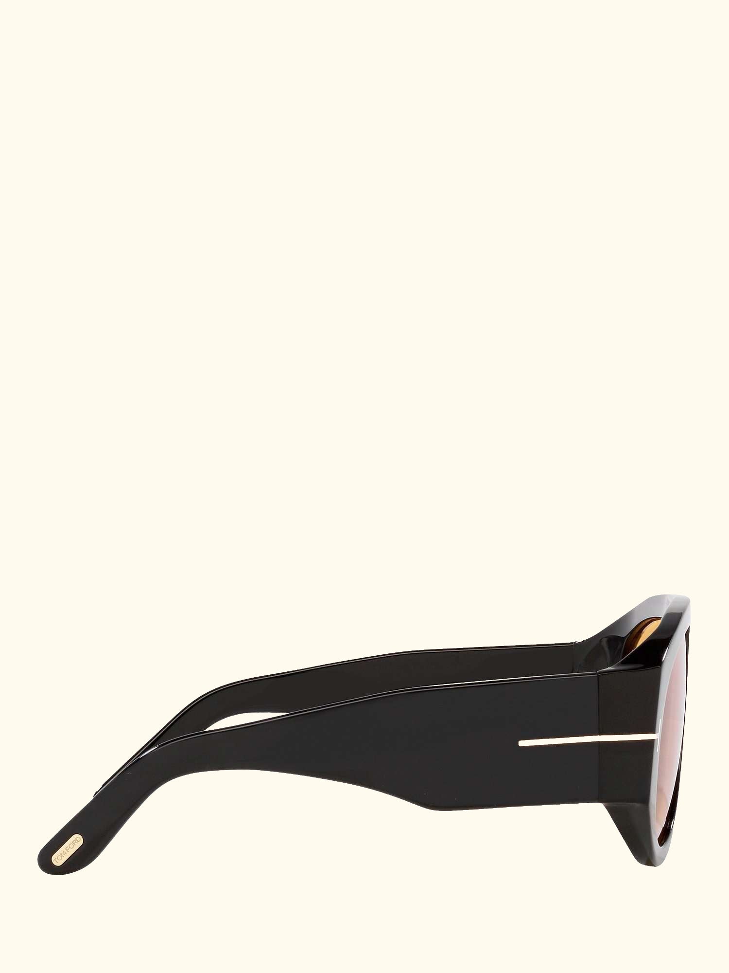 FT1044 Men's Aviator Sunglasses, Shiny Black/Yellow